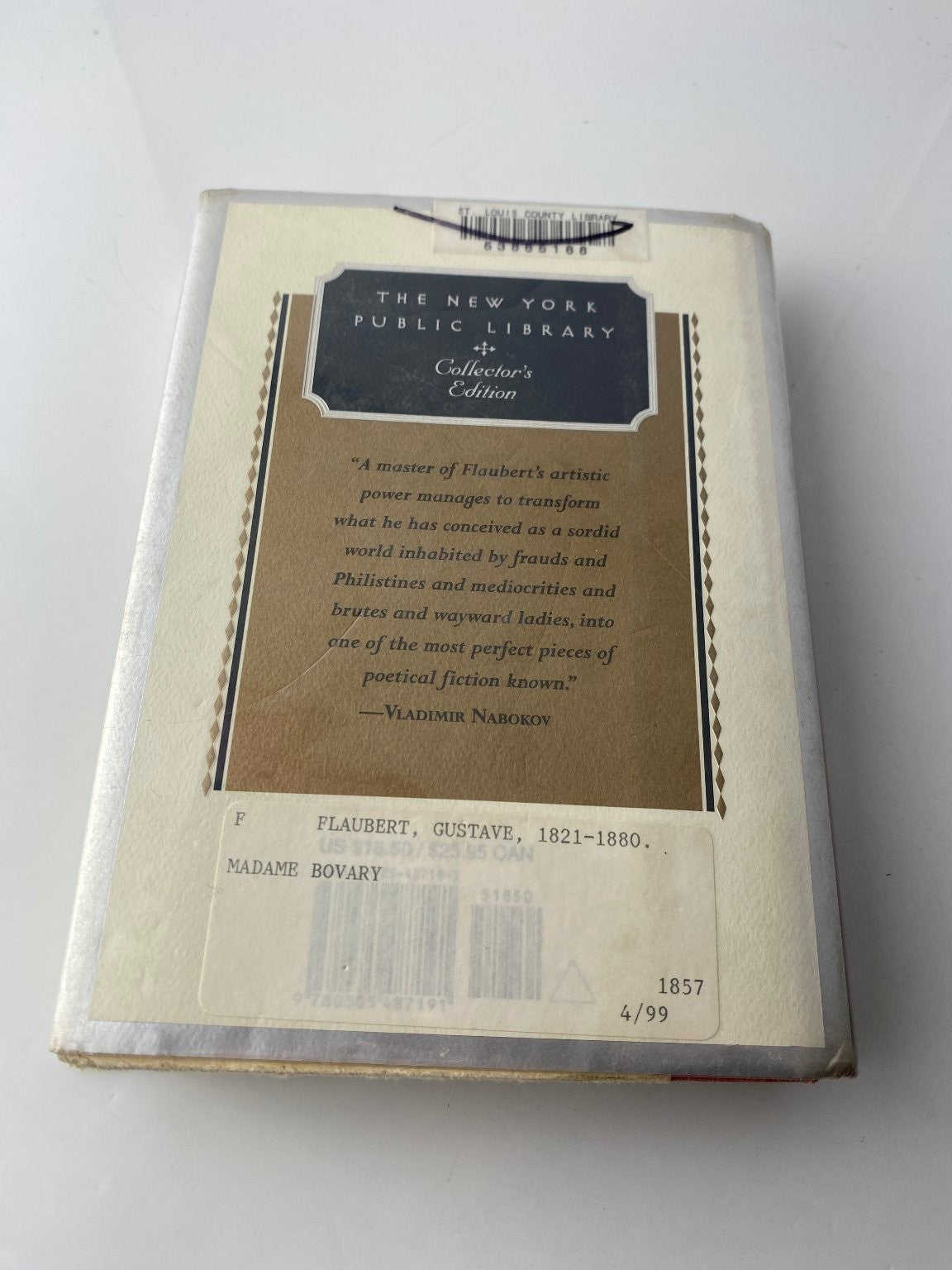 Madame Bovary Gustave Flaubert 1997 First NYPL Collector's Edition