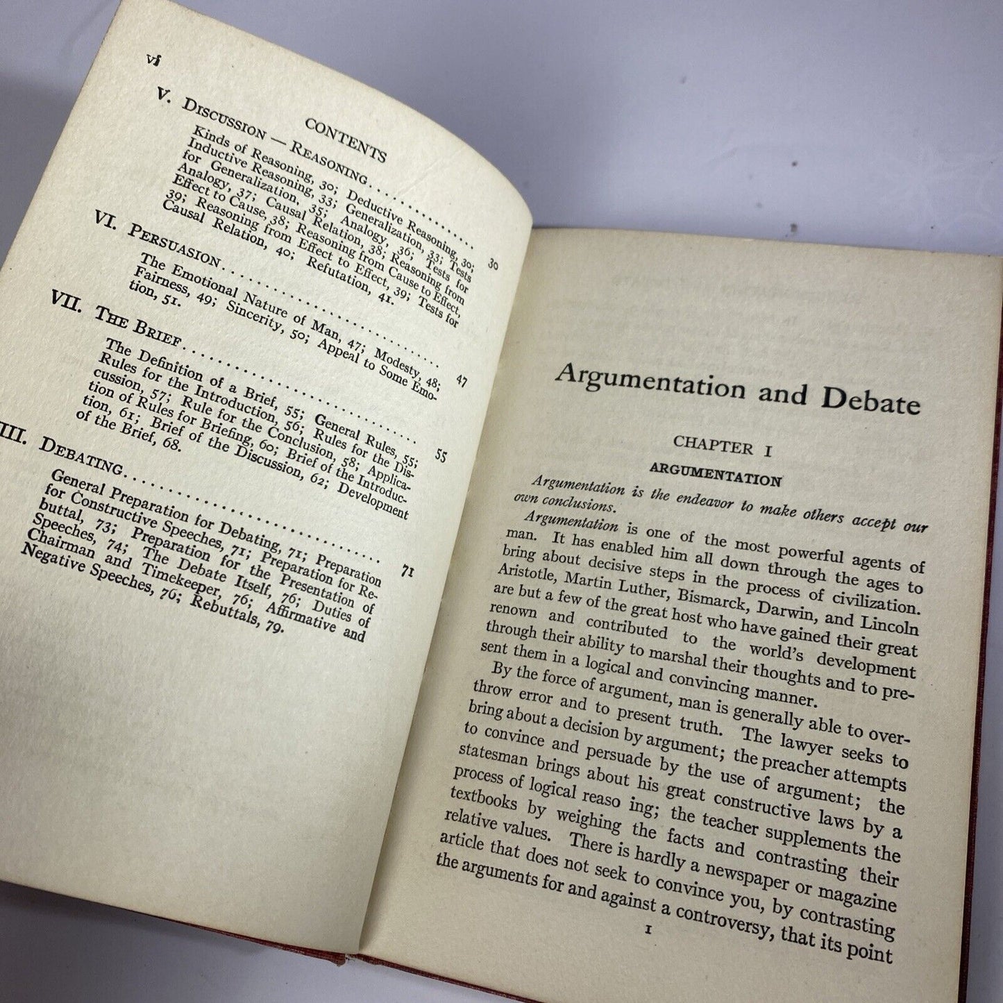 Argumentation And Debate By Walter Reeves 1920 Antique Detective Textbook Rare