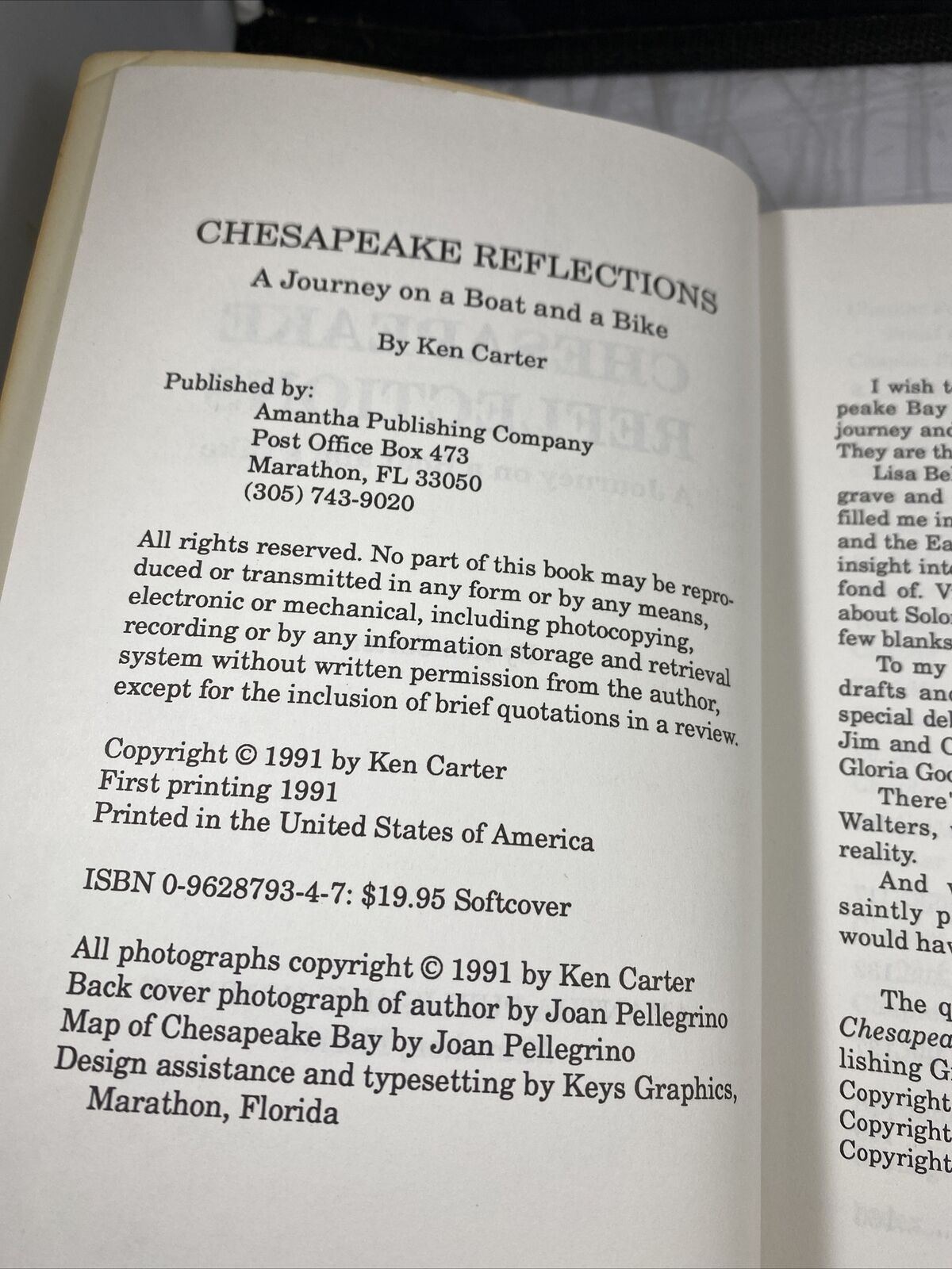 Chesapeake Reflections Vintage Rare Travel Story Boating Bike Ken Carter. Signed
