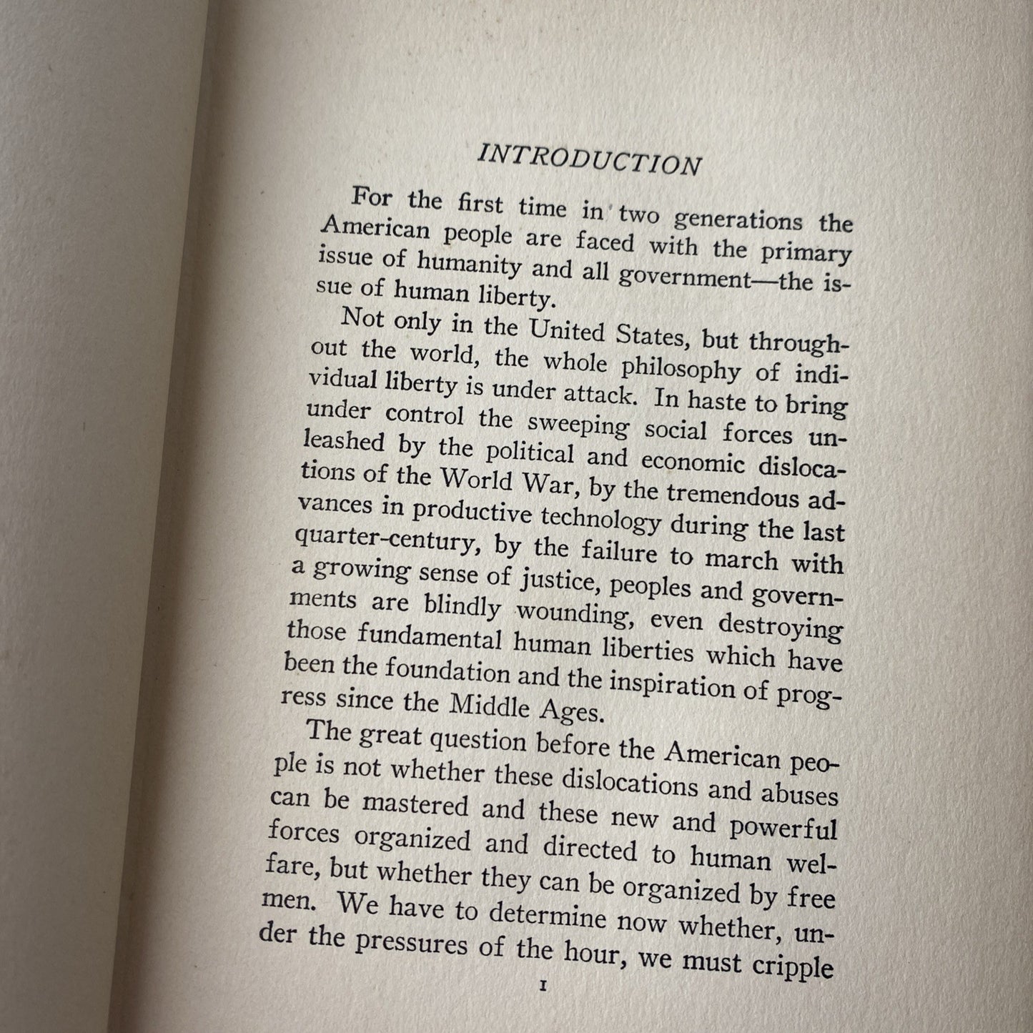 Herbert Hoover / THE CHALLENGE TO LIBERTY 1st Edition 1934