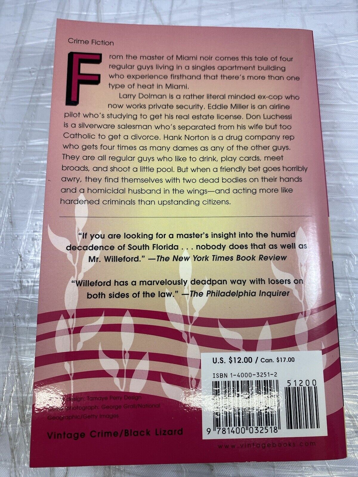 The Shark-Infested Custard Paperback Charles Willeford Obscure Comedy Novel