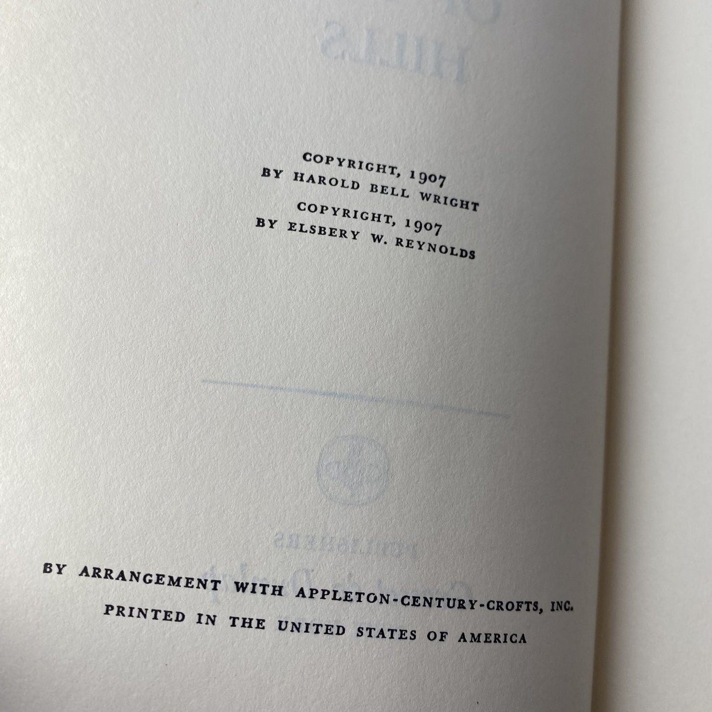 SIGNED The Shepherd of the Hills Harold Bell Wright 1907 Grosset & Dunlap
