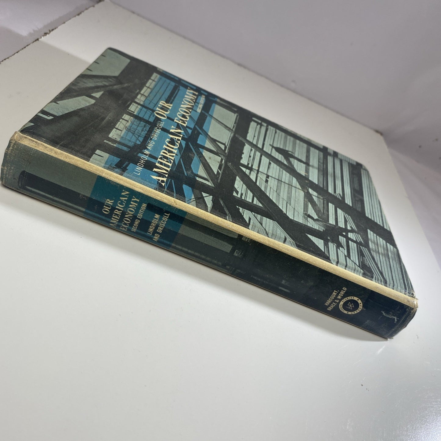 50s 60s Textbook OUR AMERICAN ECONOMY Lindholm and Driscoll Hardcover Book