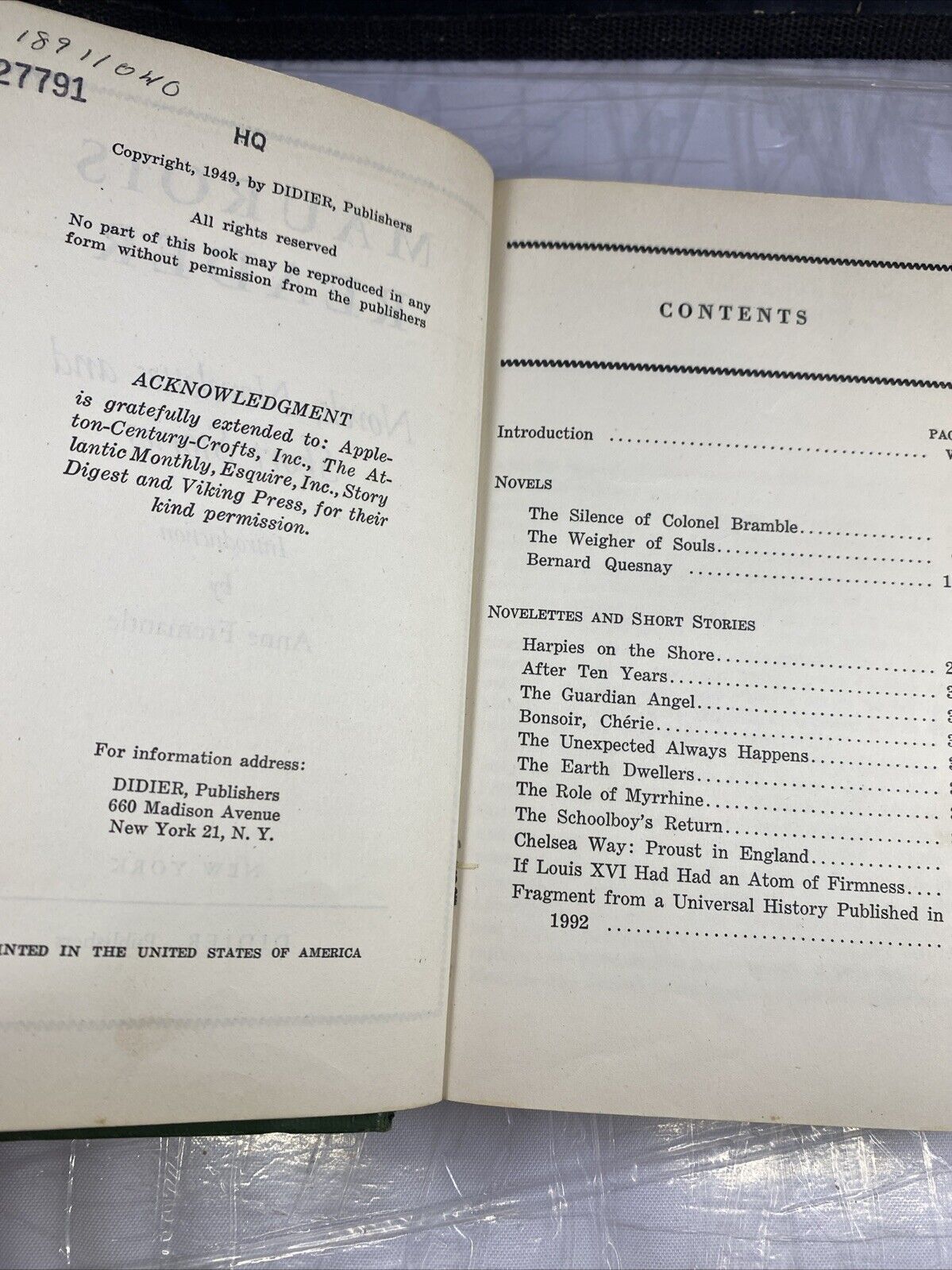 Rare Vintage St Louis County Ex Library Rebind Maurois Reader Literature Textboo