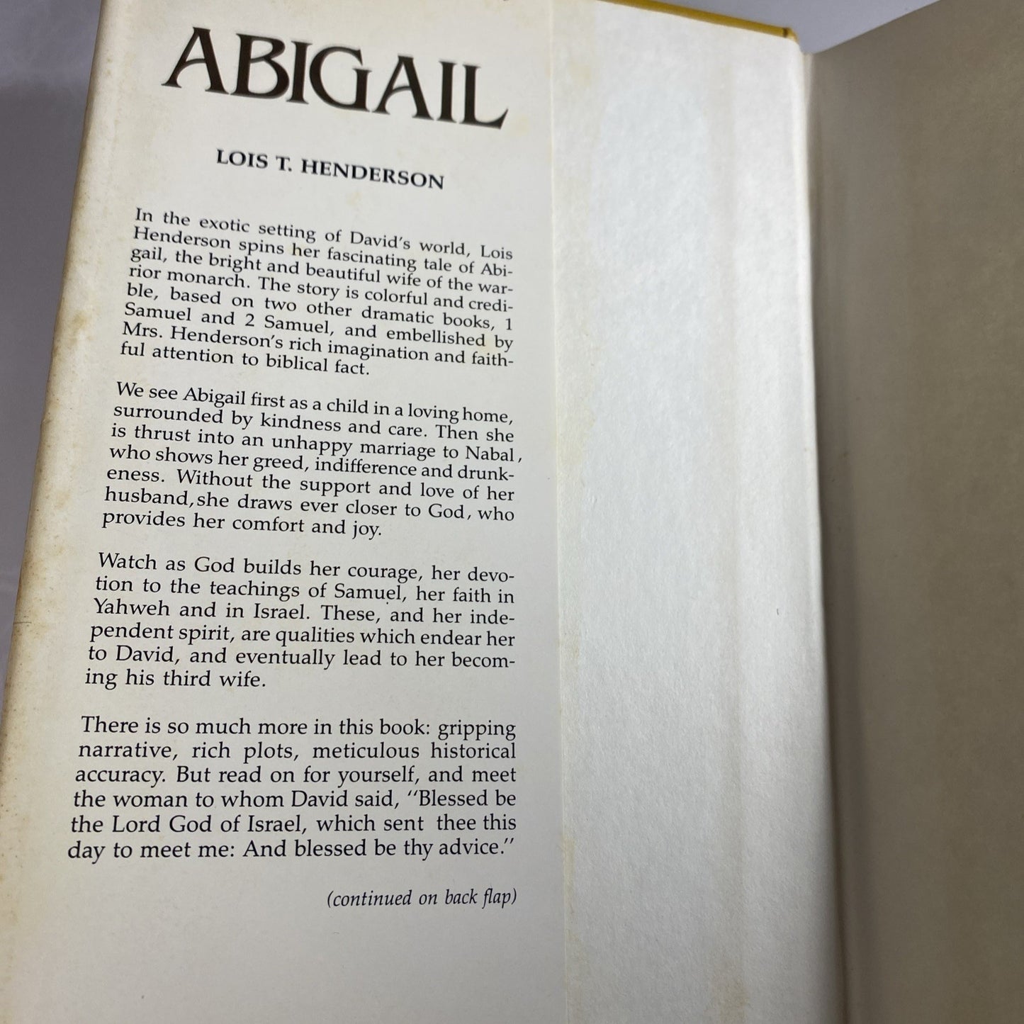ABIGAIL by Lois T Henderson Christian Herald Hardcover DJ 1980 1st Edition