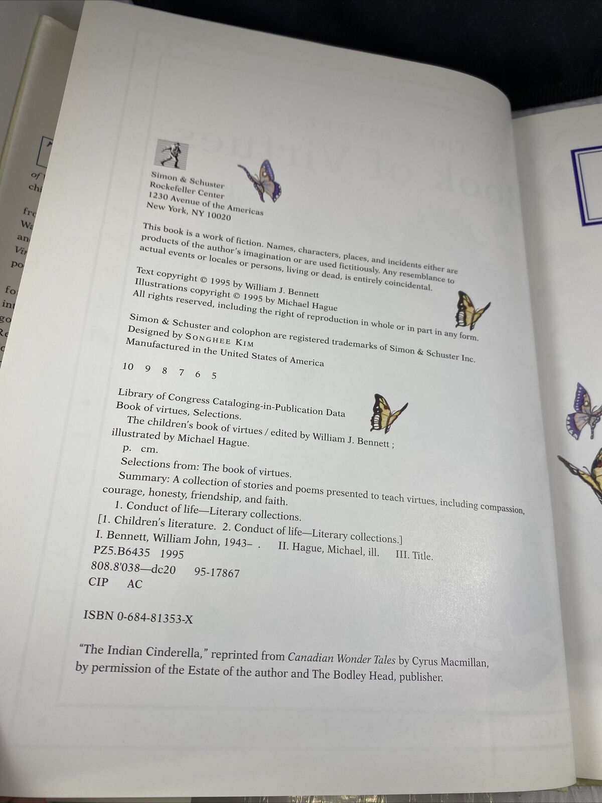 Children's Book of Virtues by William J. Bennett and William J. Bennett Kids