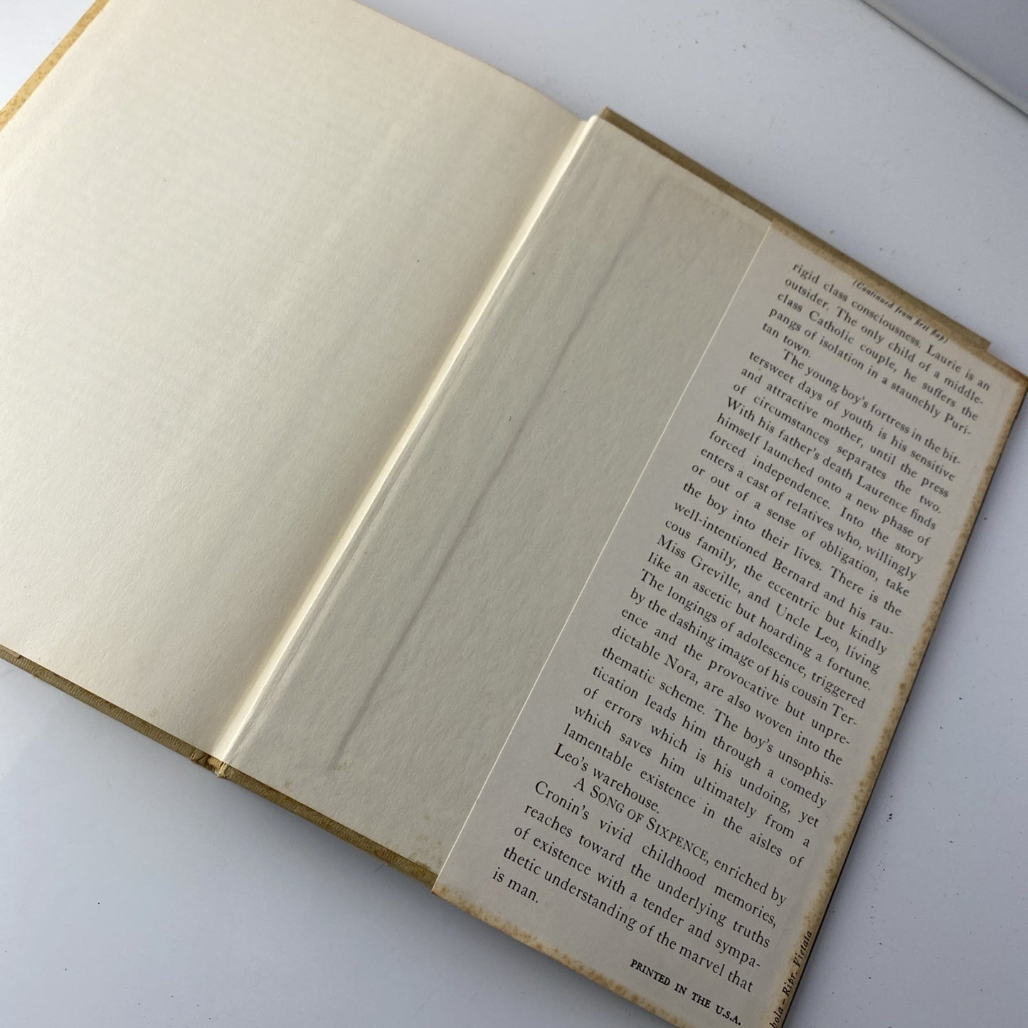 A Song Of Sixpence by A.J. Cronin 1964 Hardcover BCE First Edition Good Conditio