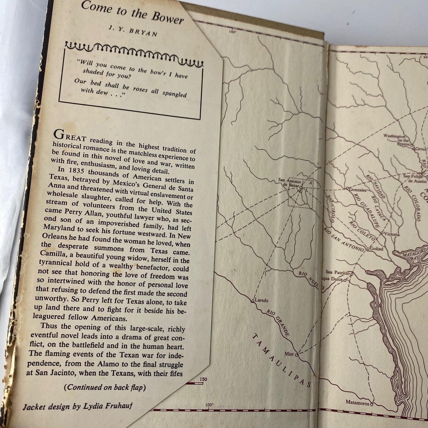 Vintage History book Come to the Bower J.Y. Bryan 1963 First Edition Texas