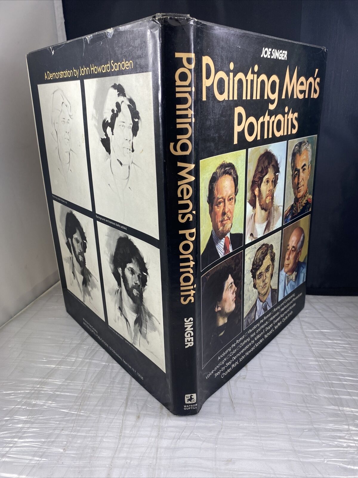 Painting Men's Portraits by Joe Singer, 70s Vintage Art Painter Book