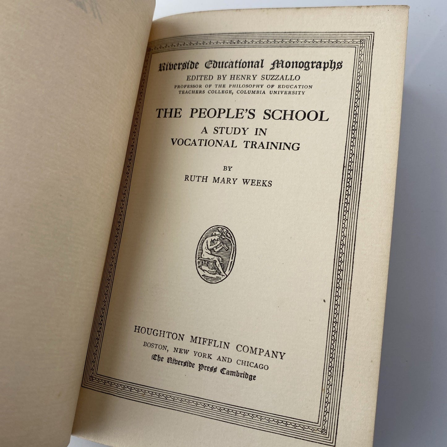Antique 1908 Teachers Textbook People’s School Ruth Mary Weeks Vocational Traini