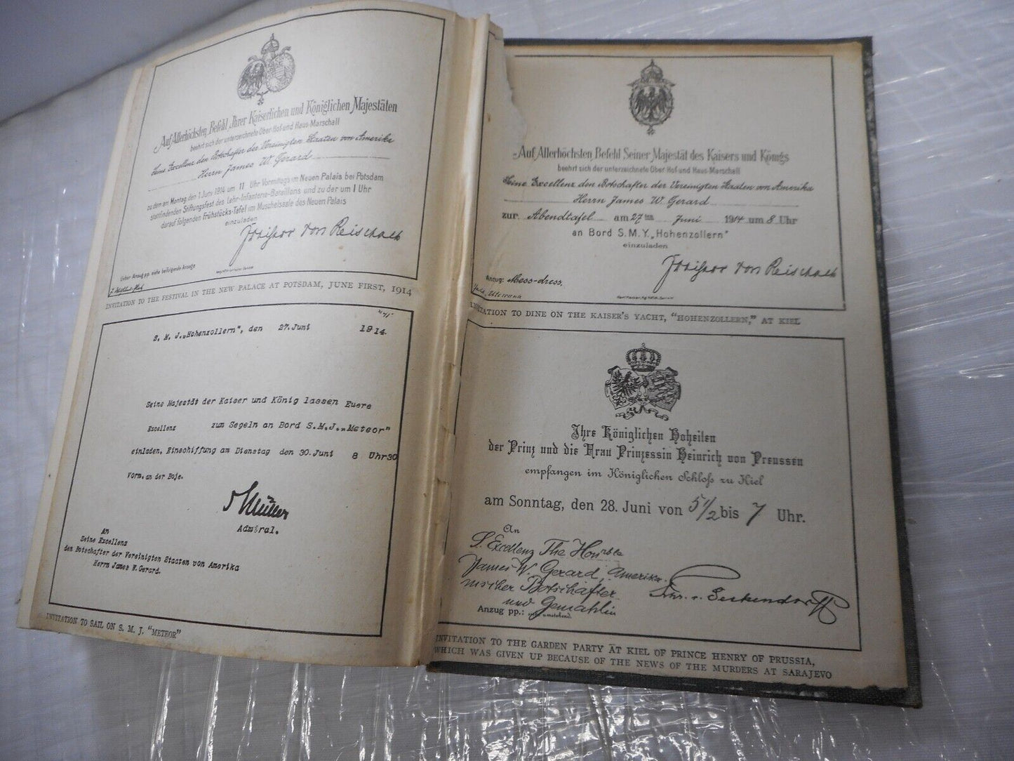 My Four Years In Germany By James W. Gerard 1917 Hardcover 1st Ed.