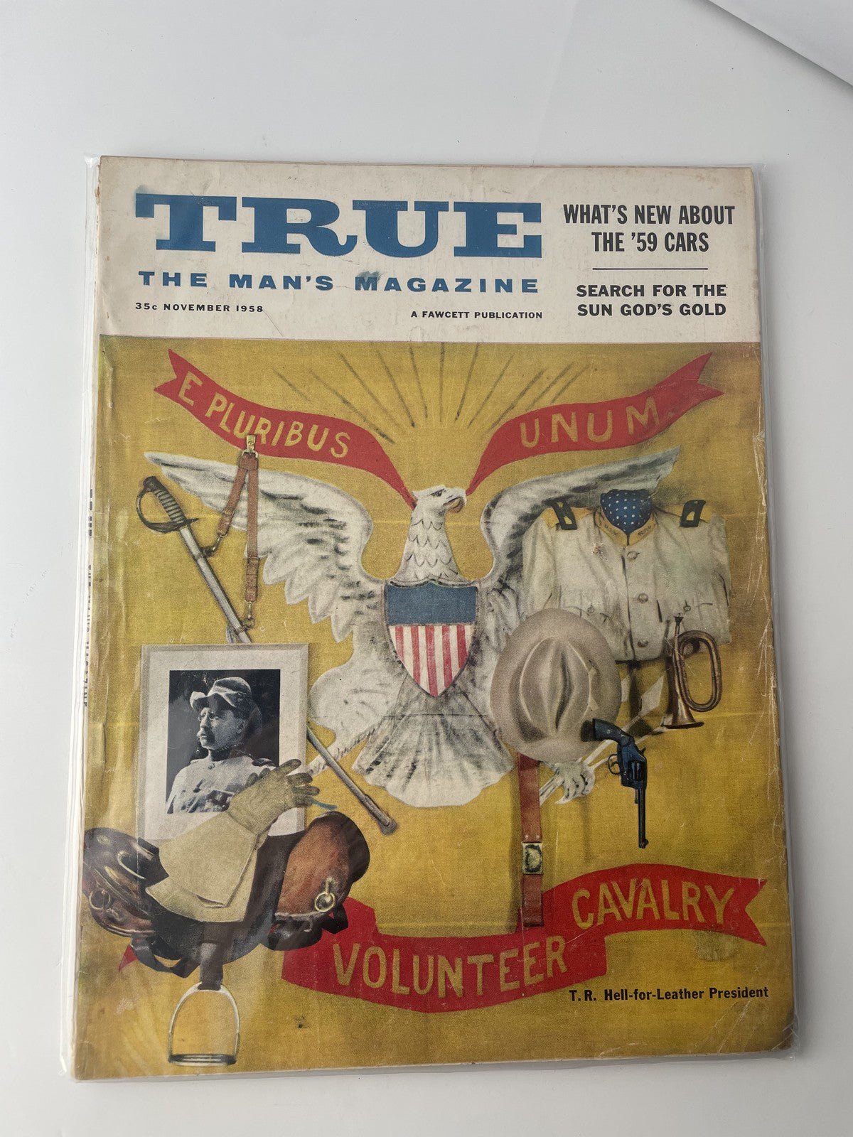 Vintage 1958 True The Man's Magazine November Volunteer Cavalry Cars Gold Ads
