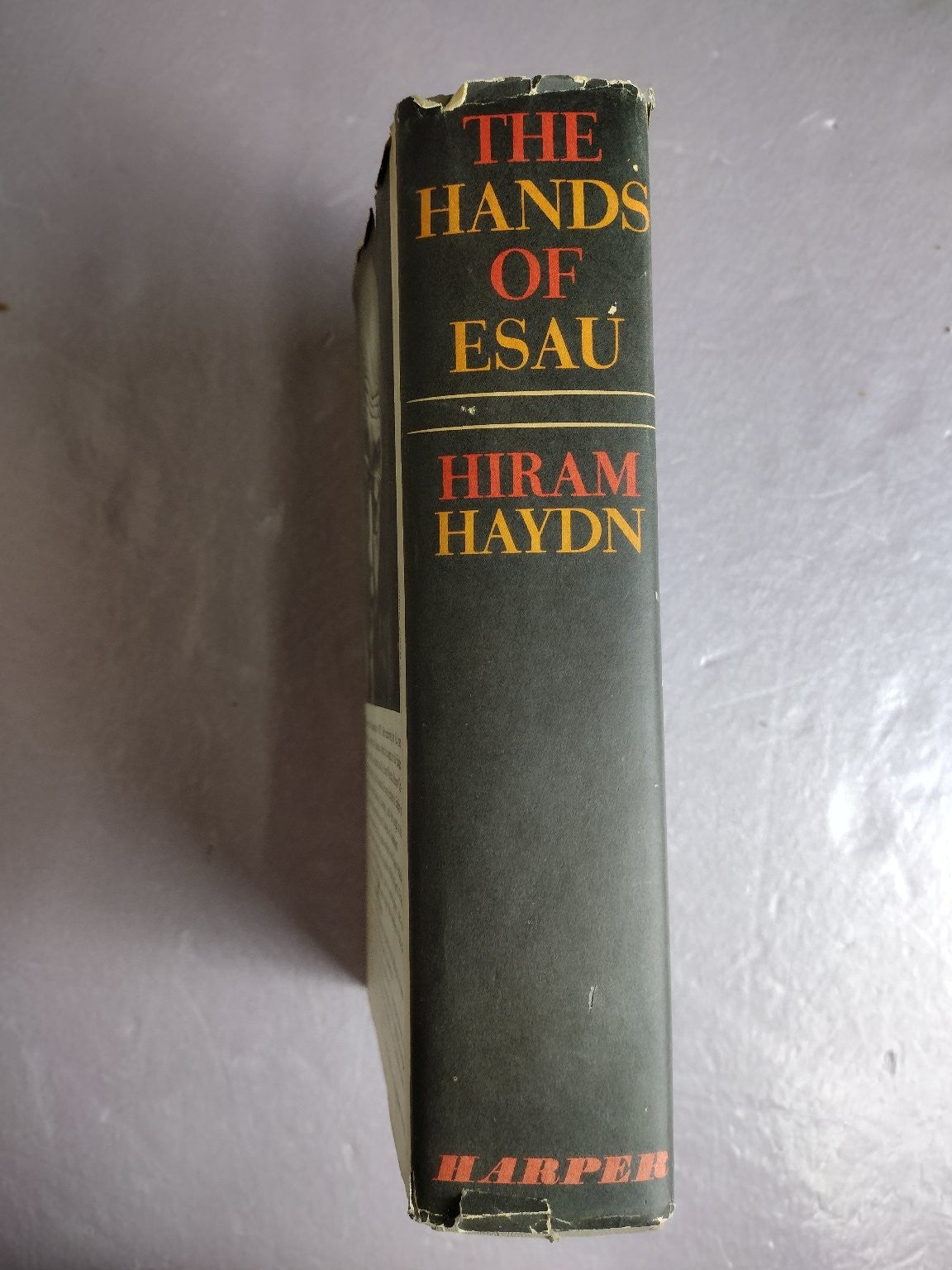 The Hands of Esau Hiram Haydn 1962 Hardcover Fiction Novel Harper & Brothers