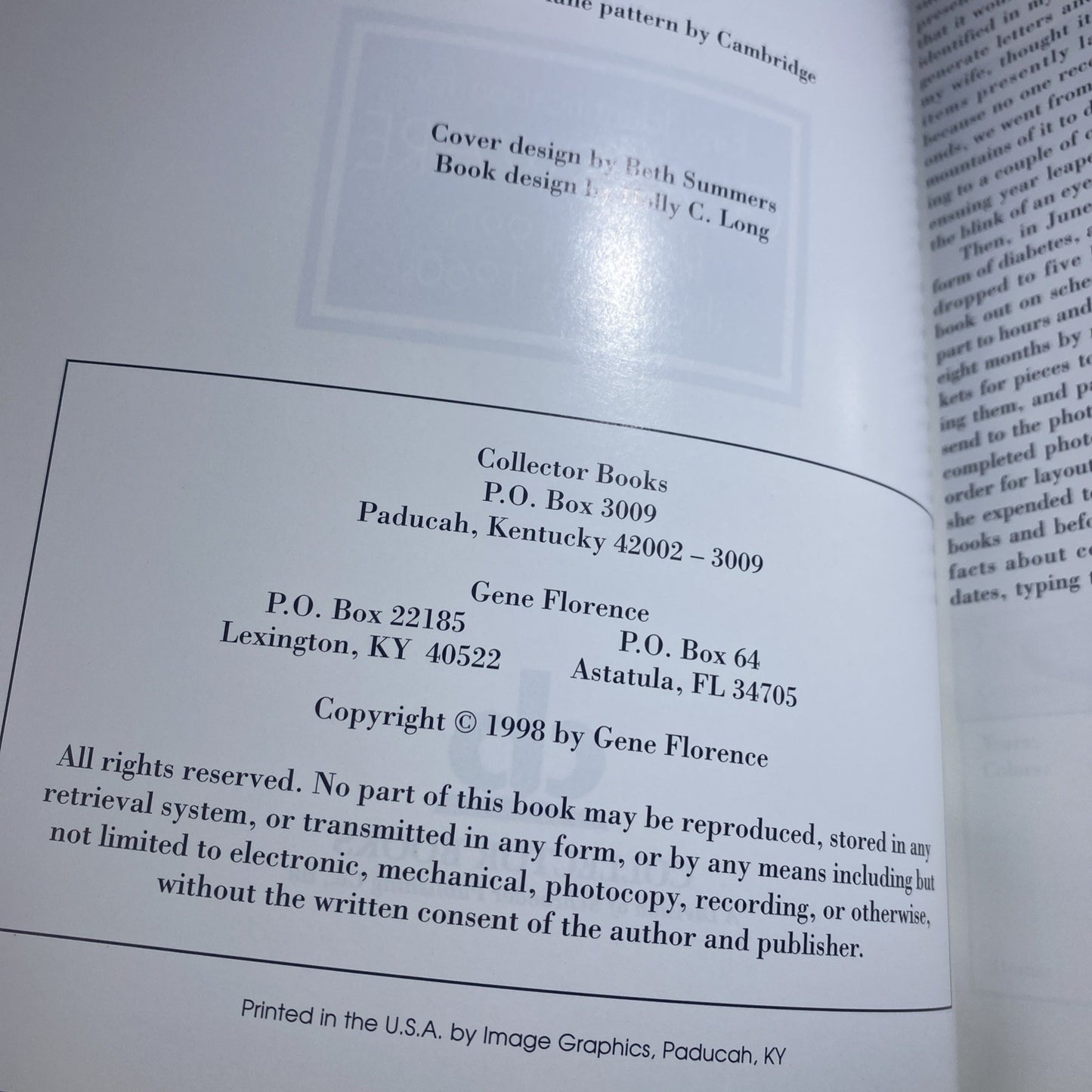Florences Glassware Pattern Identification Guide by Gene Florence and Cathy Flo…