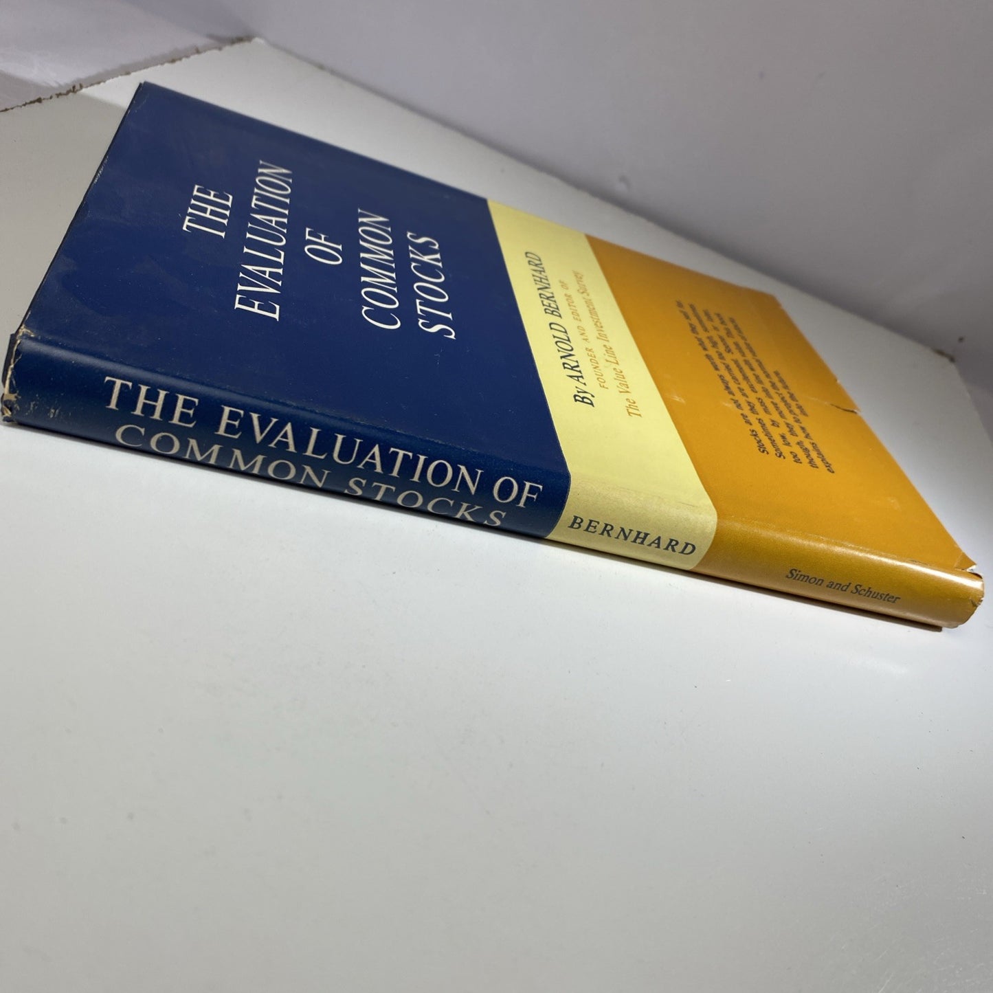 Vintage 50s Investing Finance Evaluation of Common Stocks by Arnold Bernhard