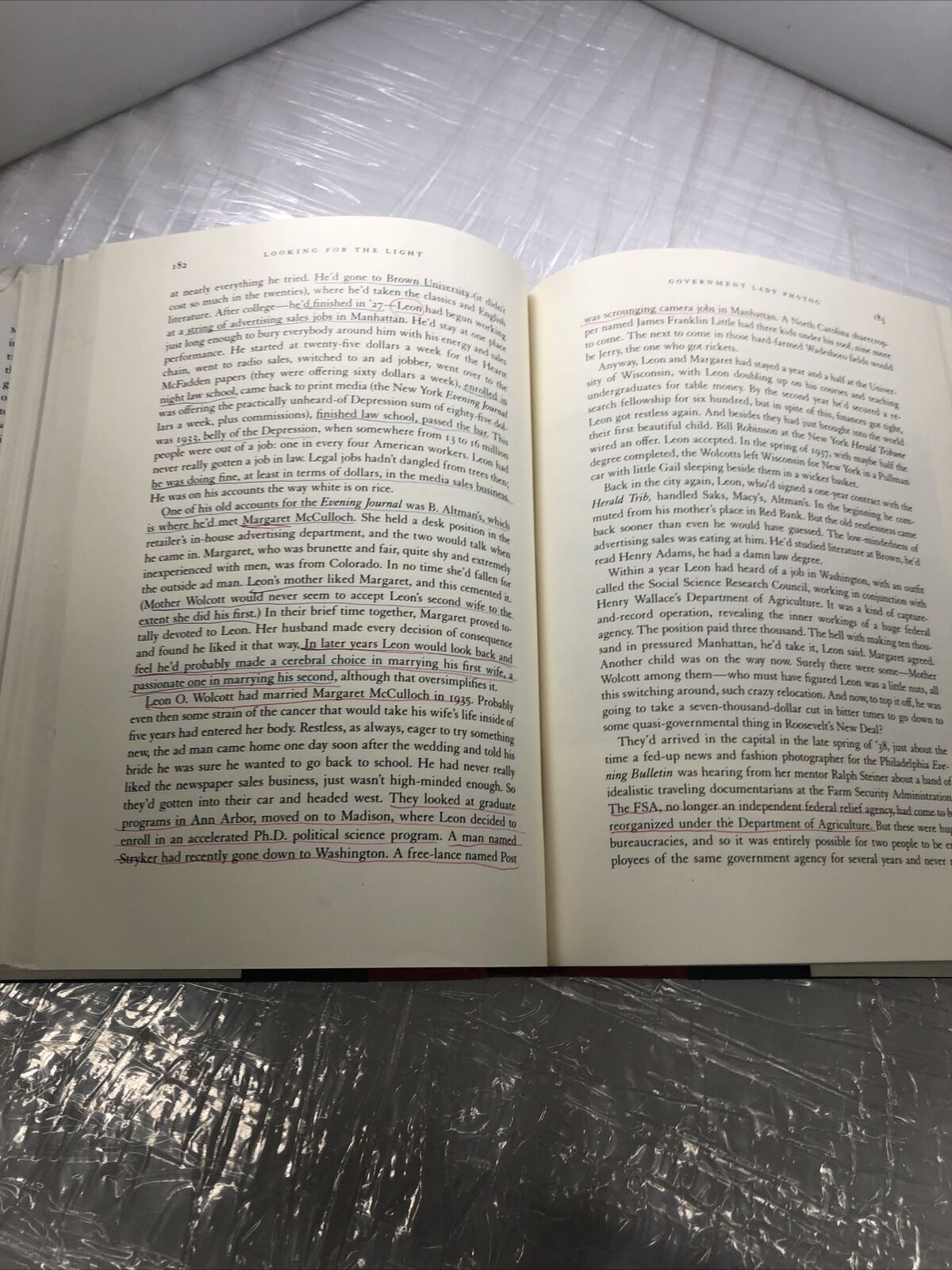LOOKING FOR THE LIGHT: THE HIDDEN LIFE AND ART OF MARION By Paul Hendrickson VTG