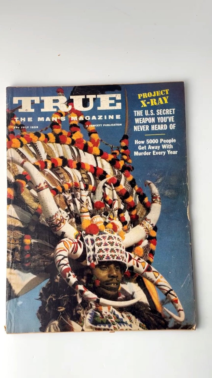 True The Man's Magazine July 1958 Illustrated Fawcett Publication