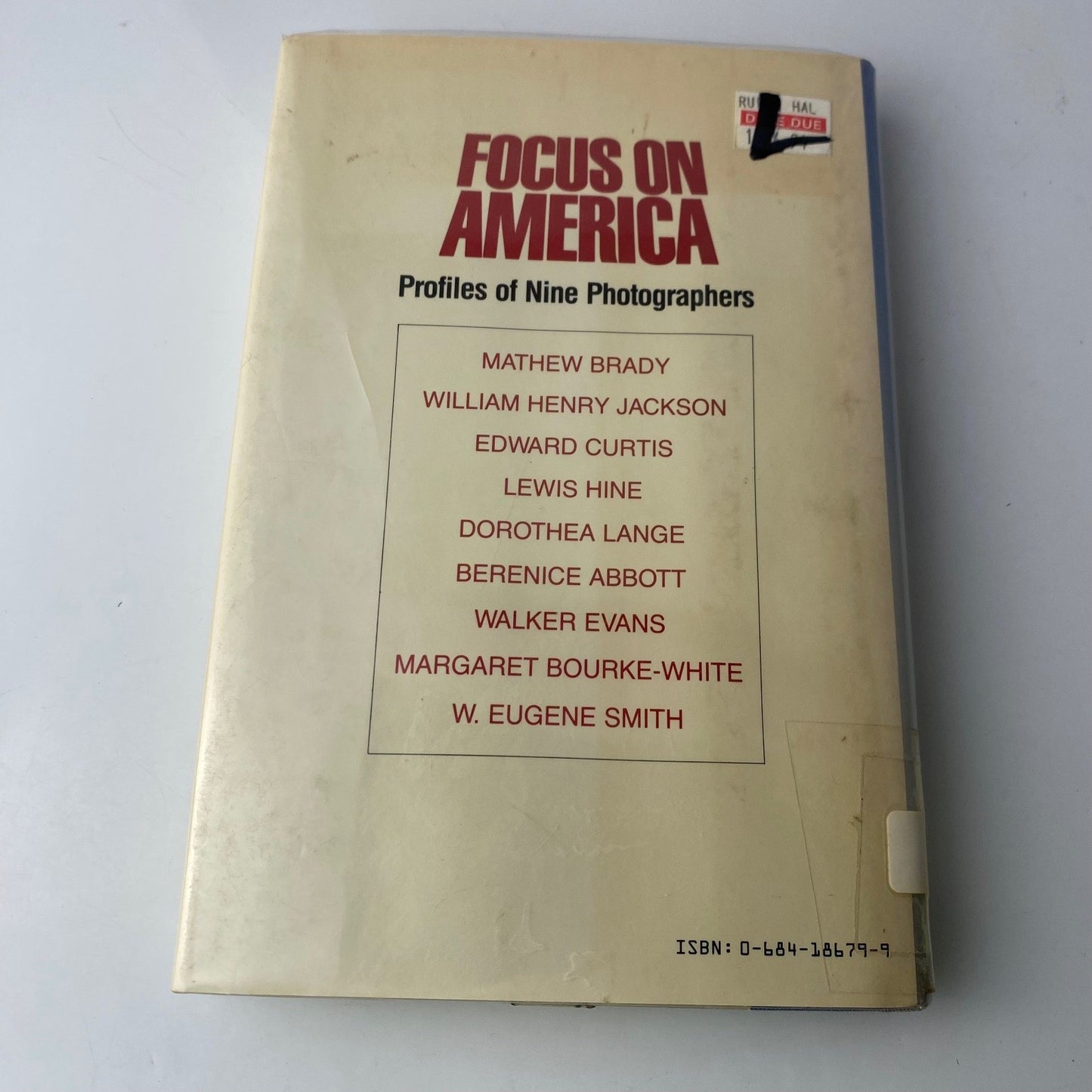 Camera Text Focus on America Mark Sufrin 1987 First Edition Photography Profiles