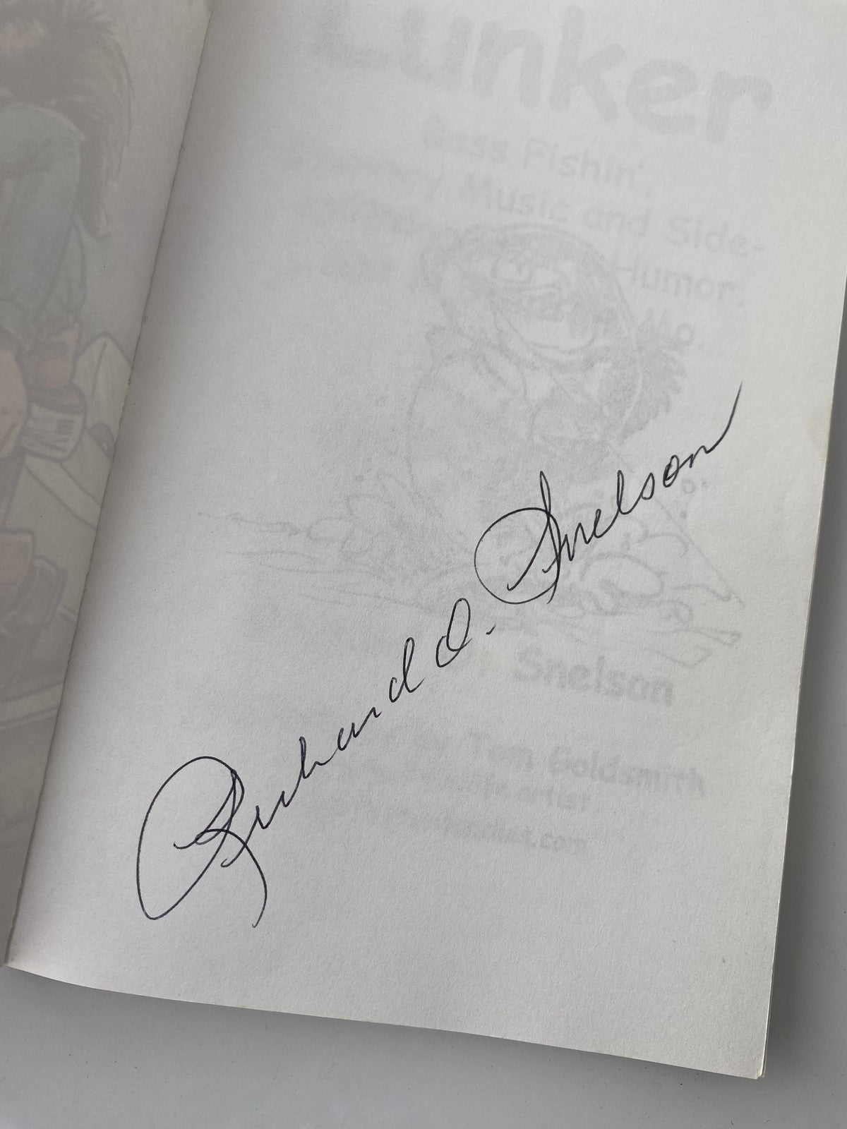 Lunker Richard O Snelson Signed Ozark Humor Bass Fishing Country Book 2006
