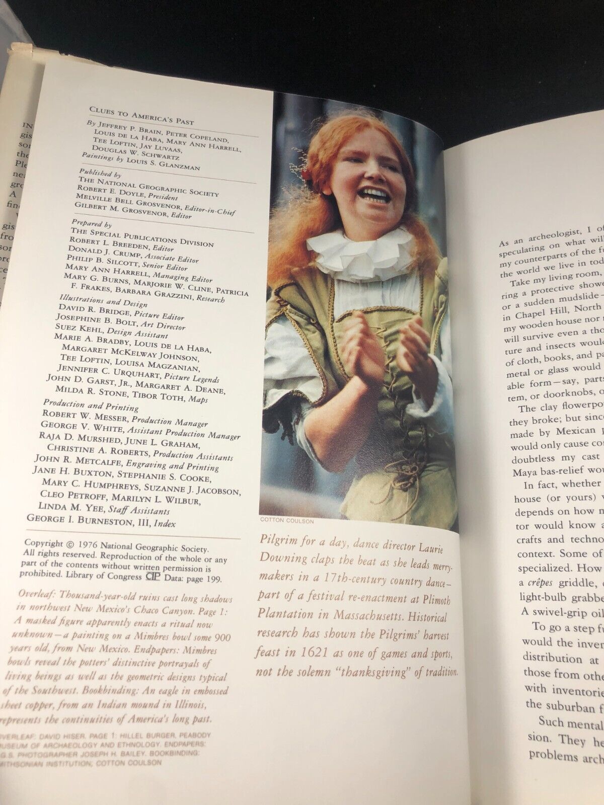 Clues To America's Past National Geographic HCDJ 1976