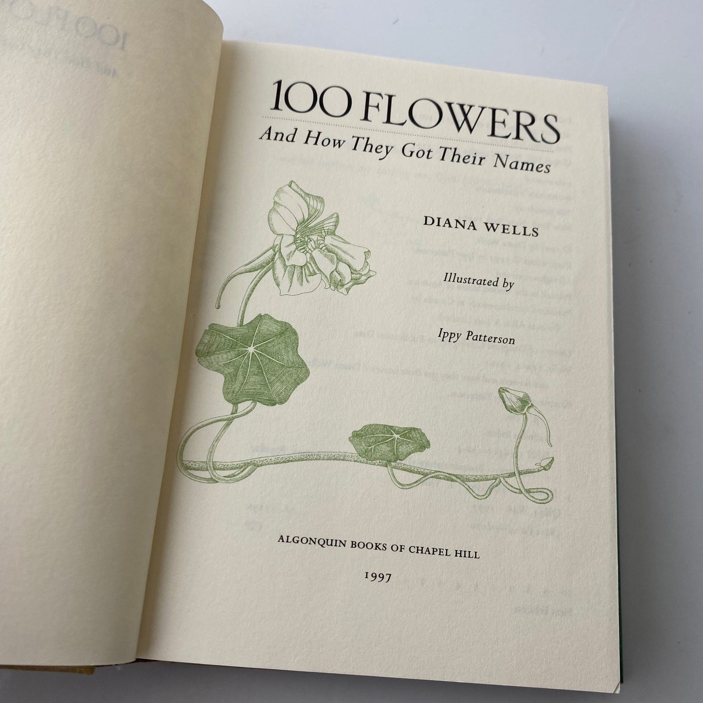 100 Flowers and How They Got Their Names Diana Wells 1997 First Edition