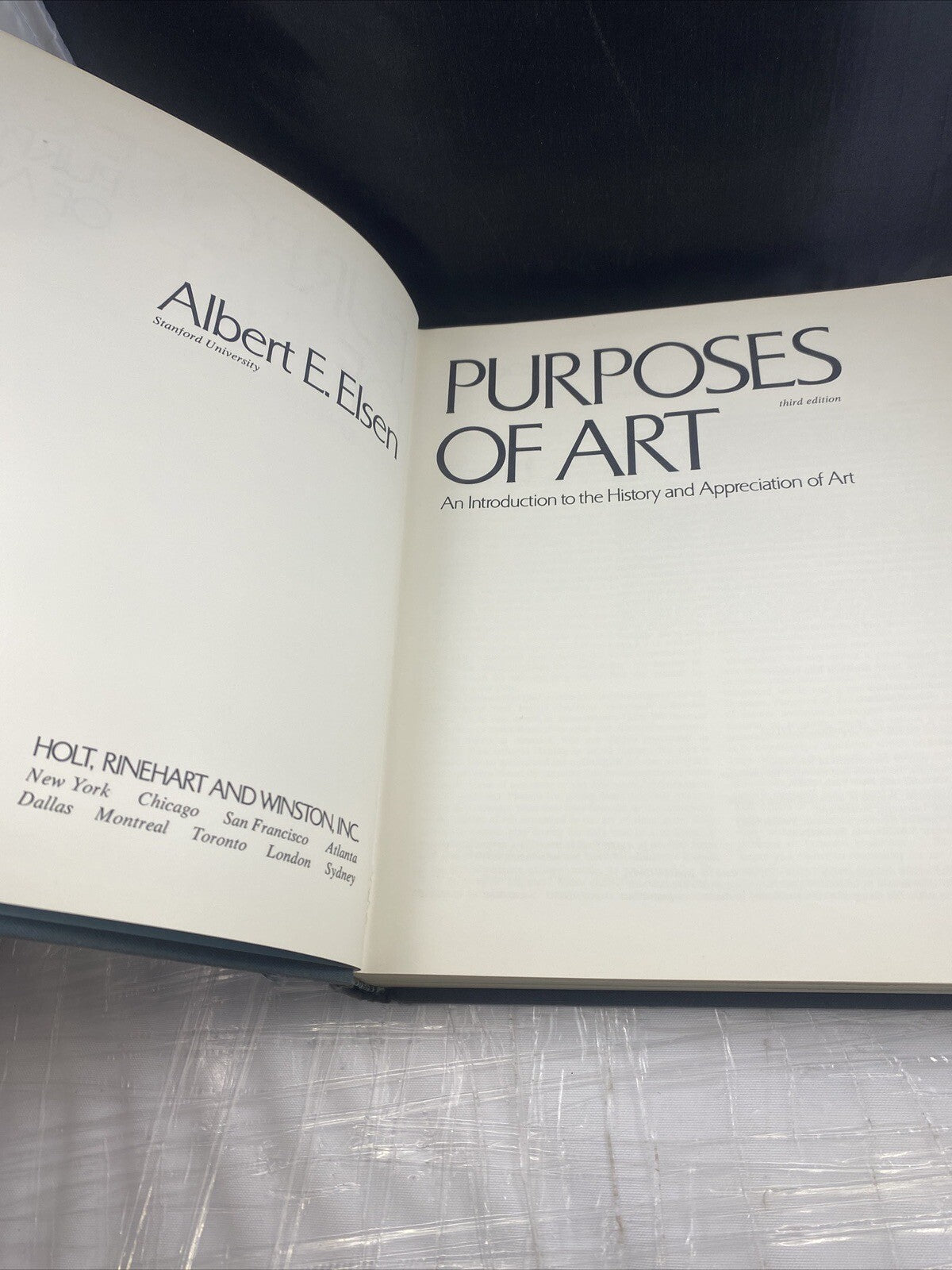 Purposes of Art by Albert Elsen Vintage Art Textbook No Dust Jacket