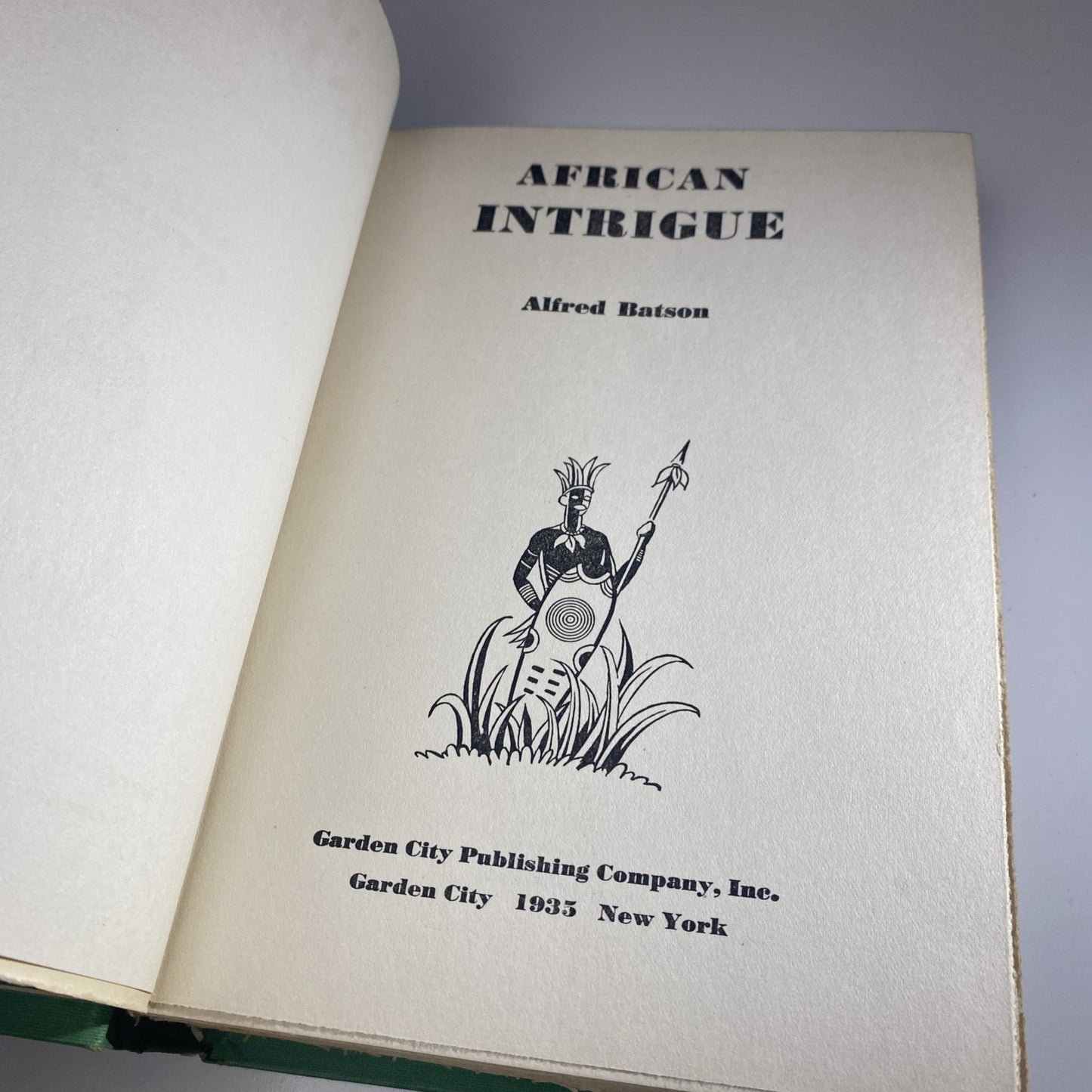 African Intrigue, Alfred Batson, HB, 1935, A True African Adventure, Around 1911