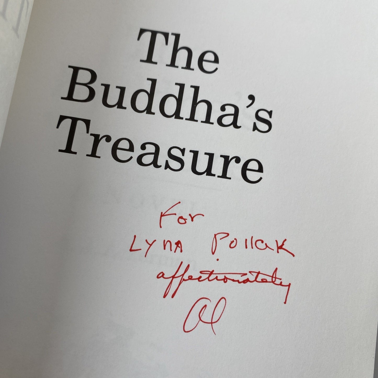 Signed The Buddha's Treasure: A Novel Rare Paperback Buddhist Journey
