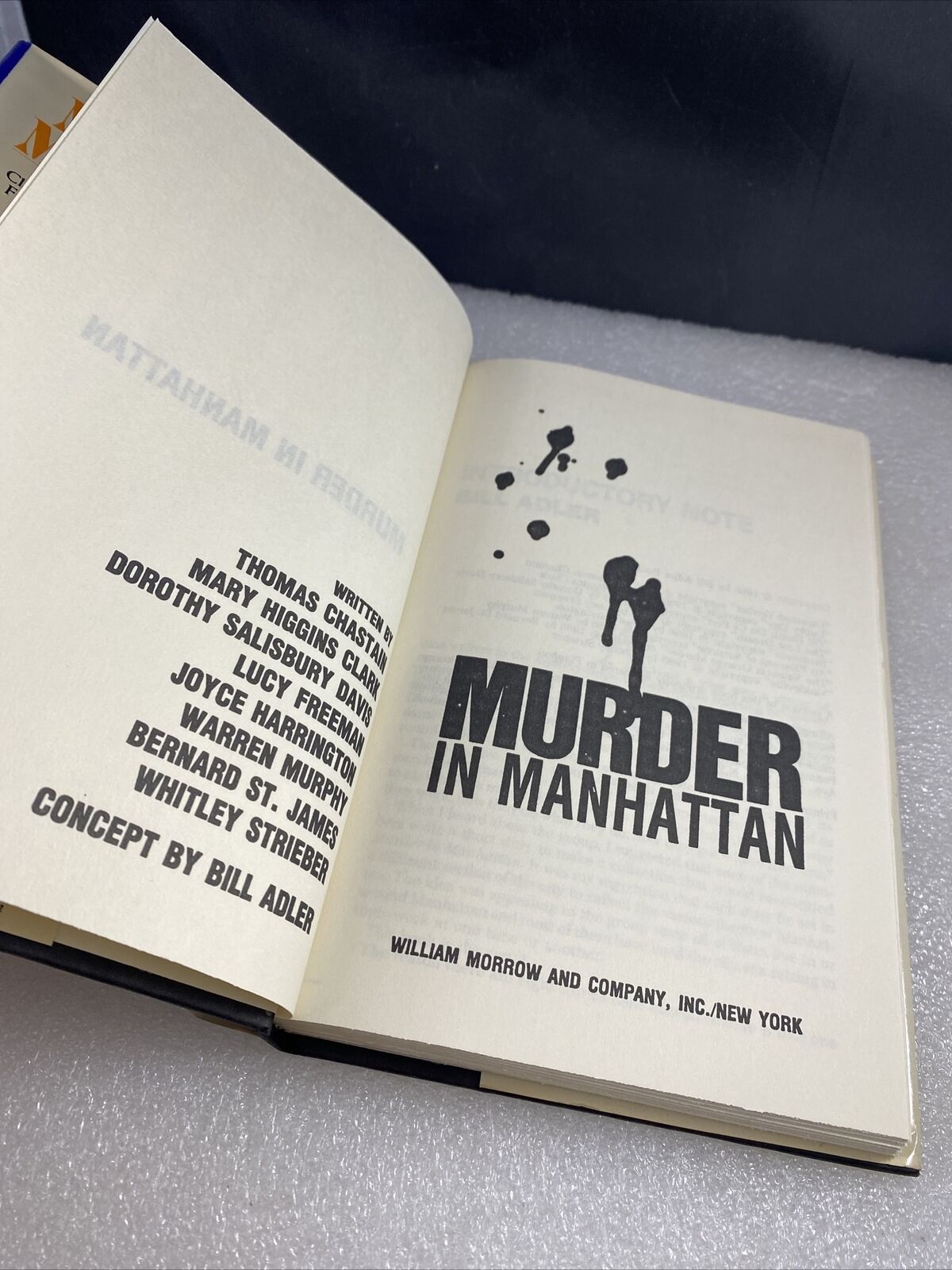Murder in Manhattan Hardback Book Club Ed. Vintage 80s Mystery Thriller NYC