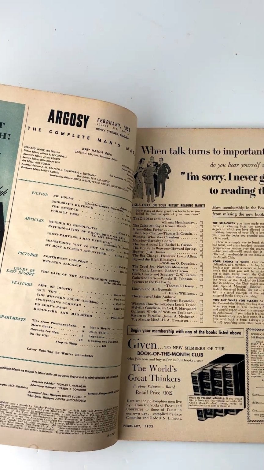 Argosy Special Western Issue February 1953 Illustrated Magazine