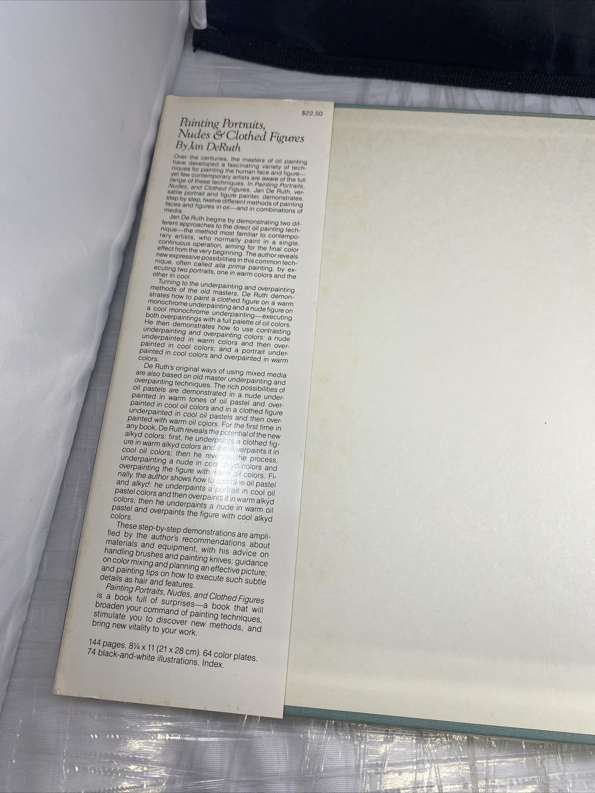Painting Portraits, Nudes & Clothed Figures, Jan De Ruth, Vintage Nude Art Book