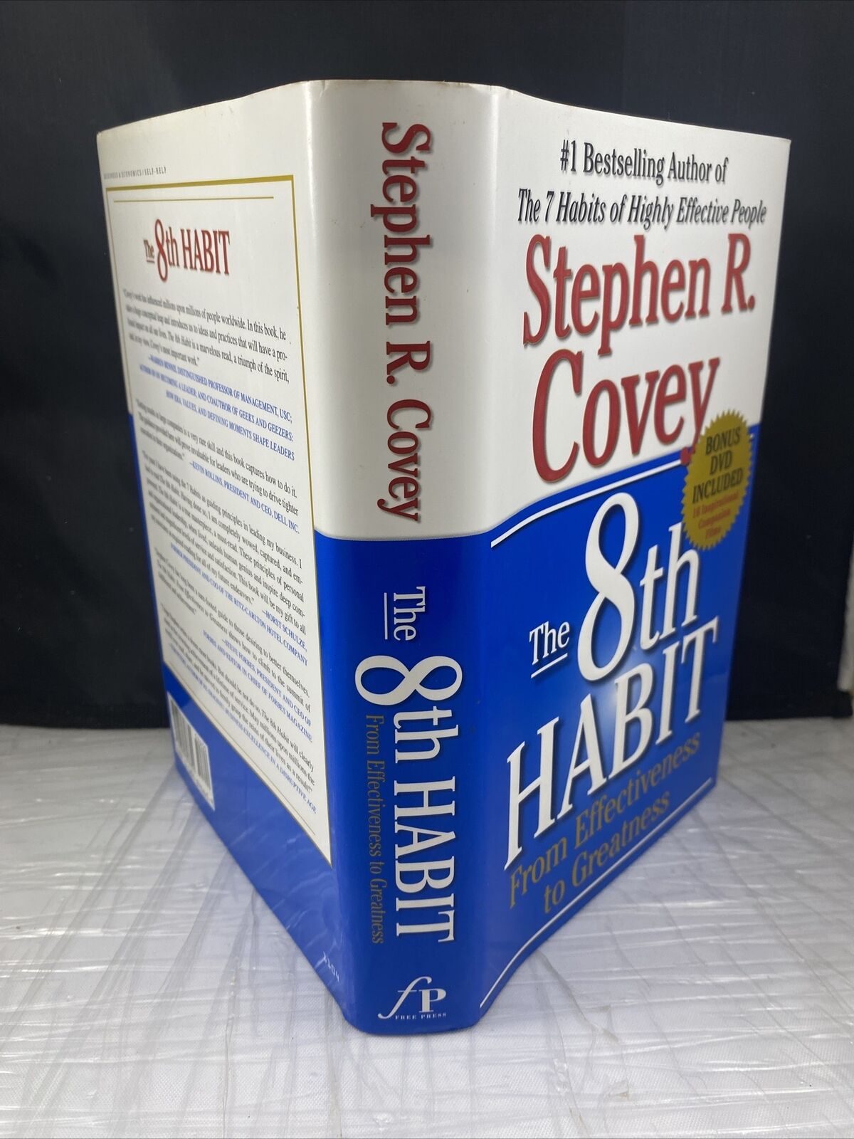 The 8th Habit by Stephen R. Covey Hardcover w/ DVD Vintage Self Help Book
