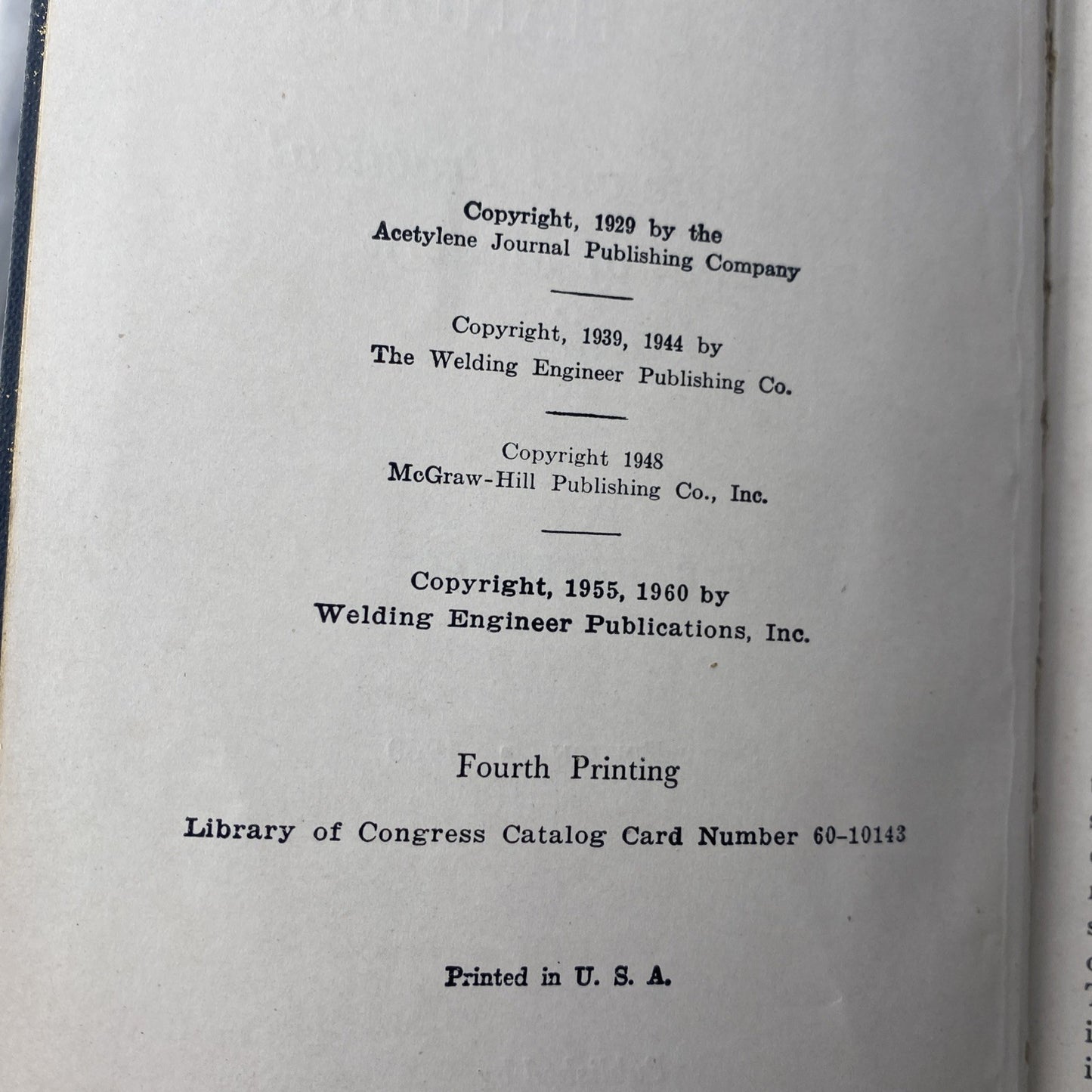Vintage Craftsman Oxy-Acetylene Weldor’s Handbook (1960) - Sixth Ed. Engineer