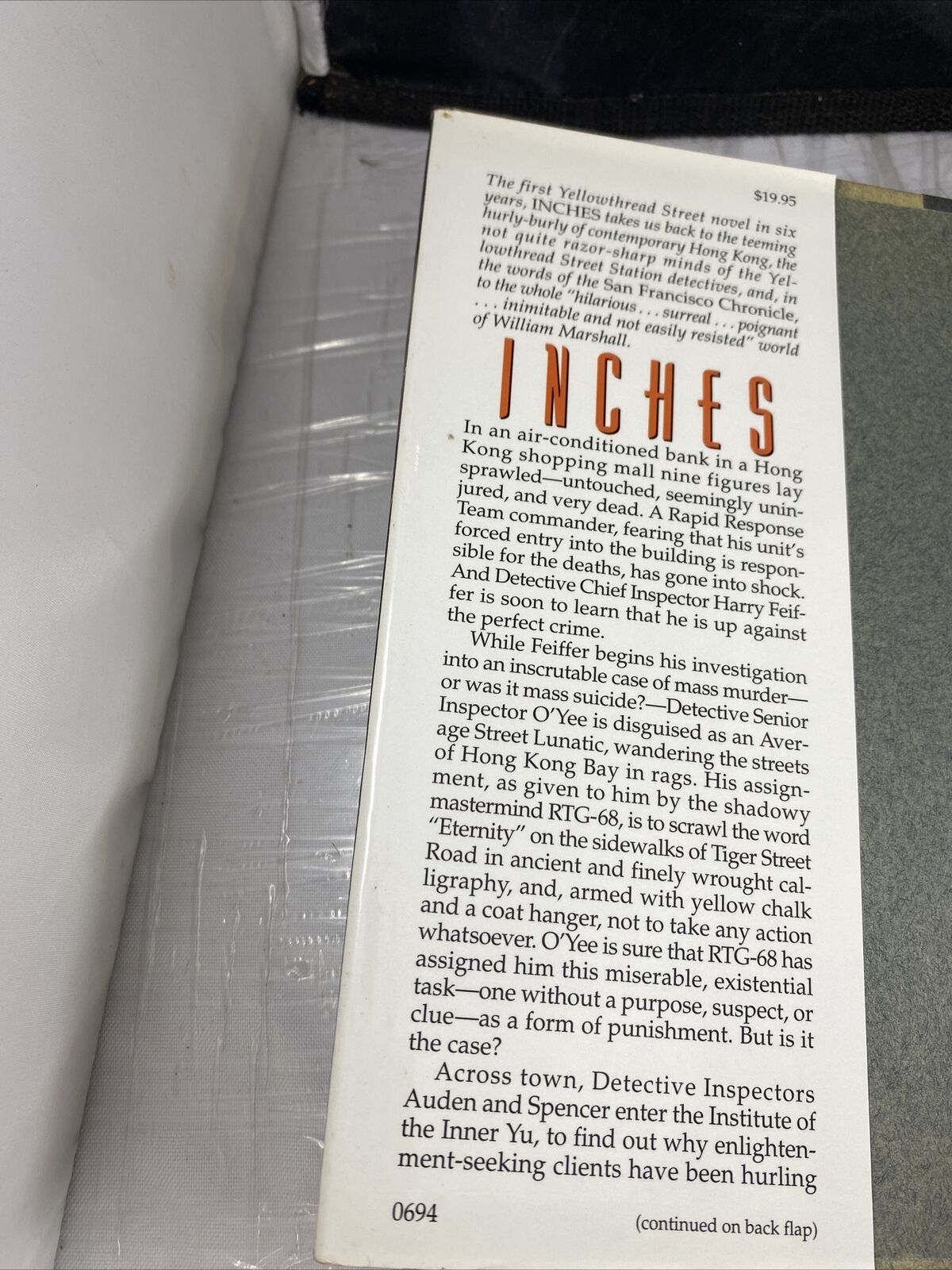 Marshall, William Leonard INCHES 1st Edition 1st Printing
