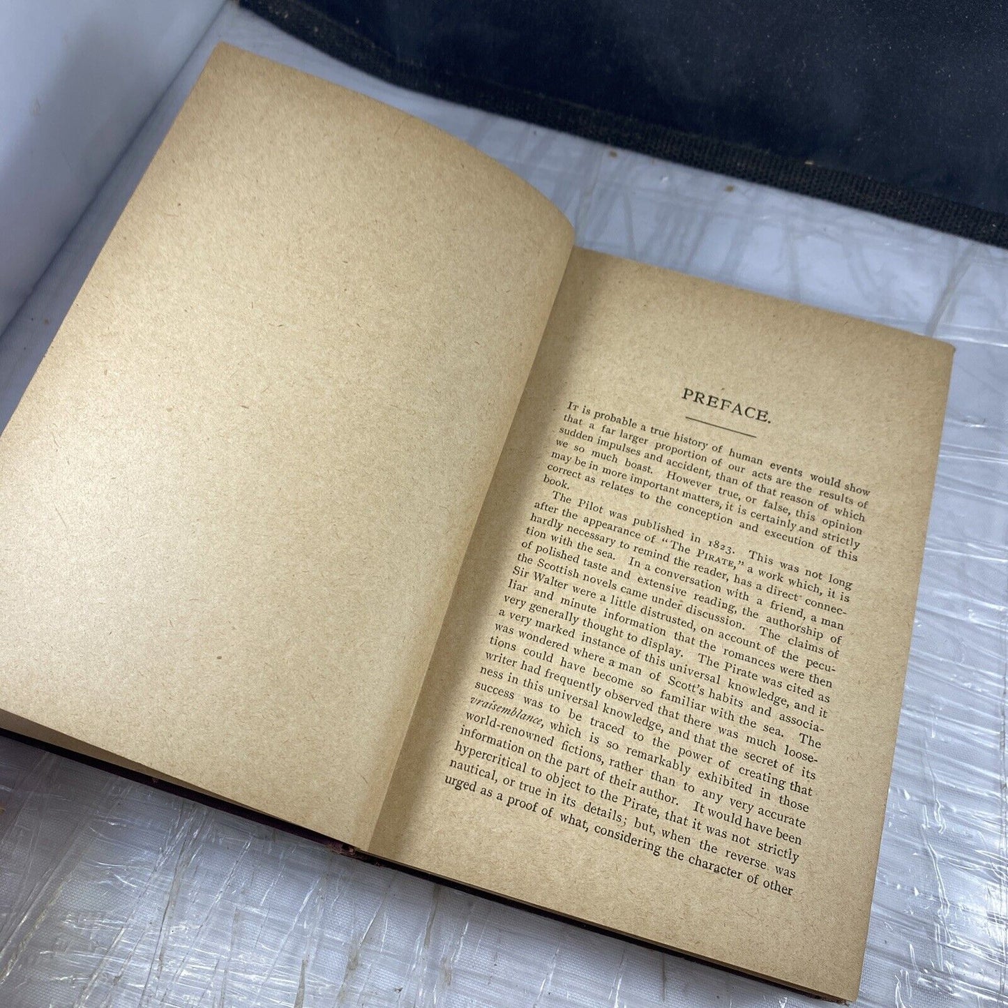The Pilot: A Tale of the Sea by James Fenimore Cooper Vintage Hardcover Old Aged