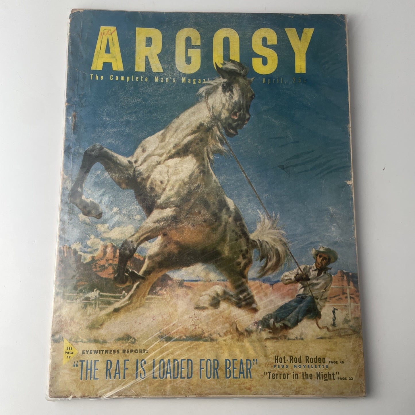 Argosy April 1952 Struggle with a Sting Ray - Mongrel vs Mountain Lion - The RAF