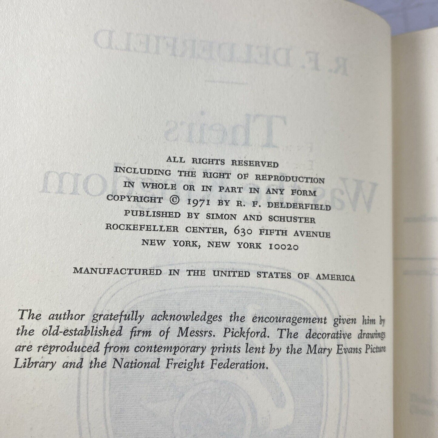 Theirs Was The Kingdom R.F. Delderfield Hardcover Book 1971 Book Club Edition