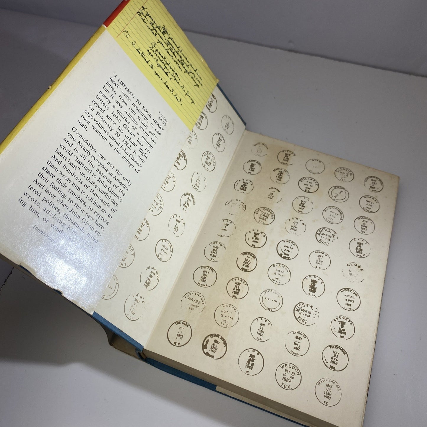 Letters To John Glenn World Book 1964 P. S. I Listened To Your Heartbeat