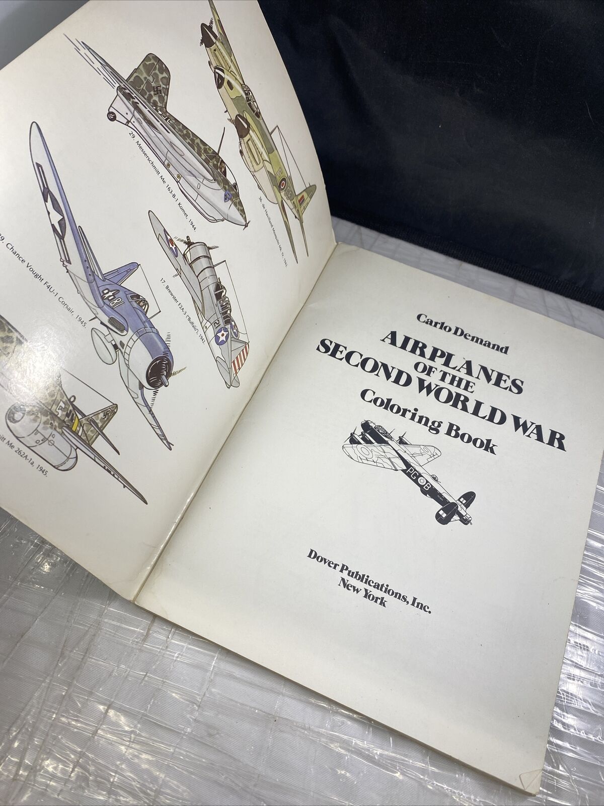 Airplanes of the Second World War Coloring Book by Carlo Demand UNUSED CLEAN VTG