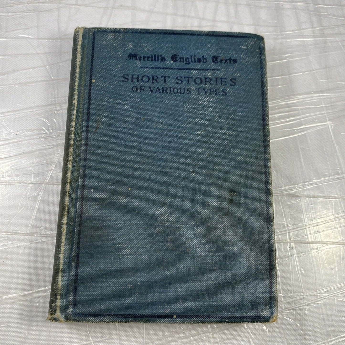1924 Merrill's English Texts Short Plays Of Various Types HC Antique Literature