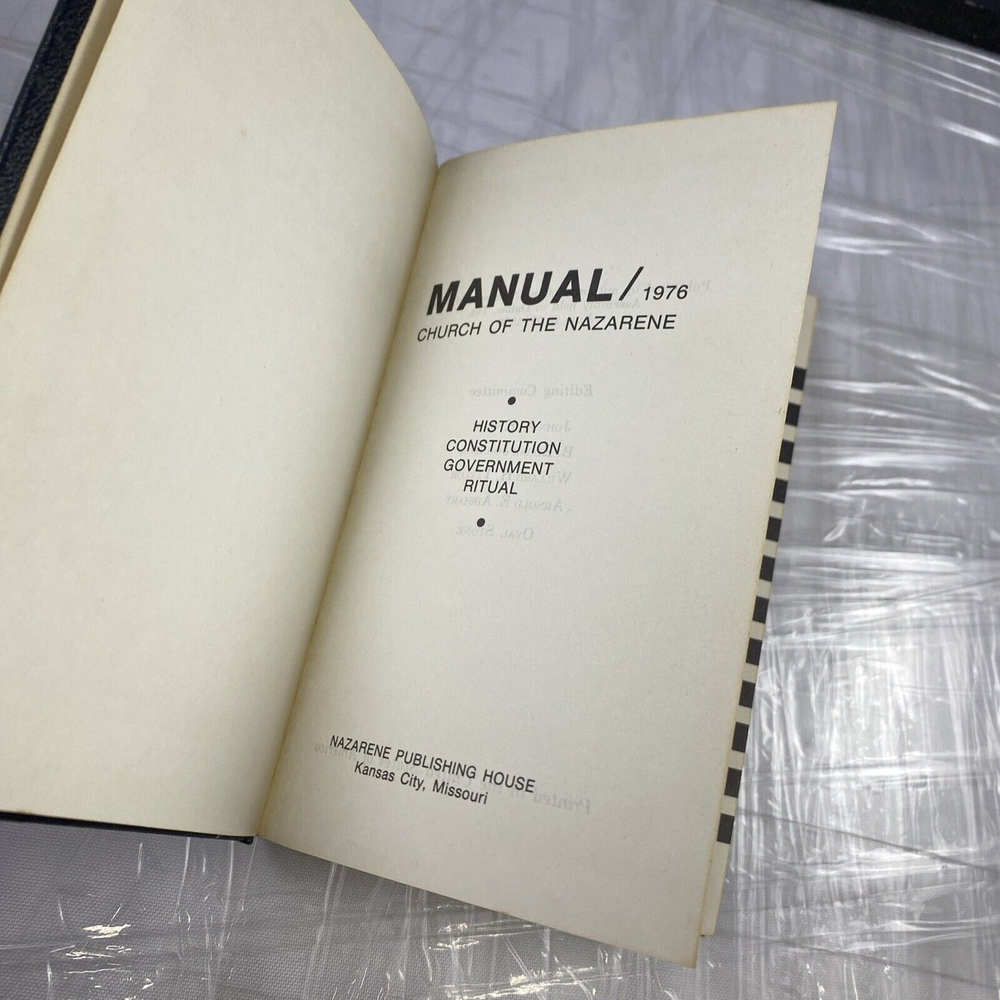1976 Manual, Church of the Nazarene, Small Book Vintage 70s Christian Religious