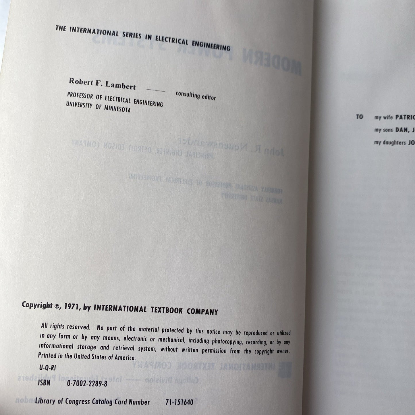 Modern power systems (The - Hardcover, by Neuenswander John R - Acceptable