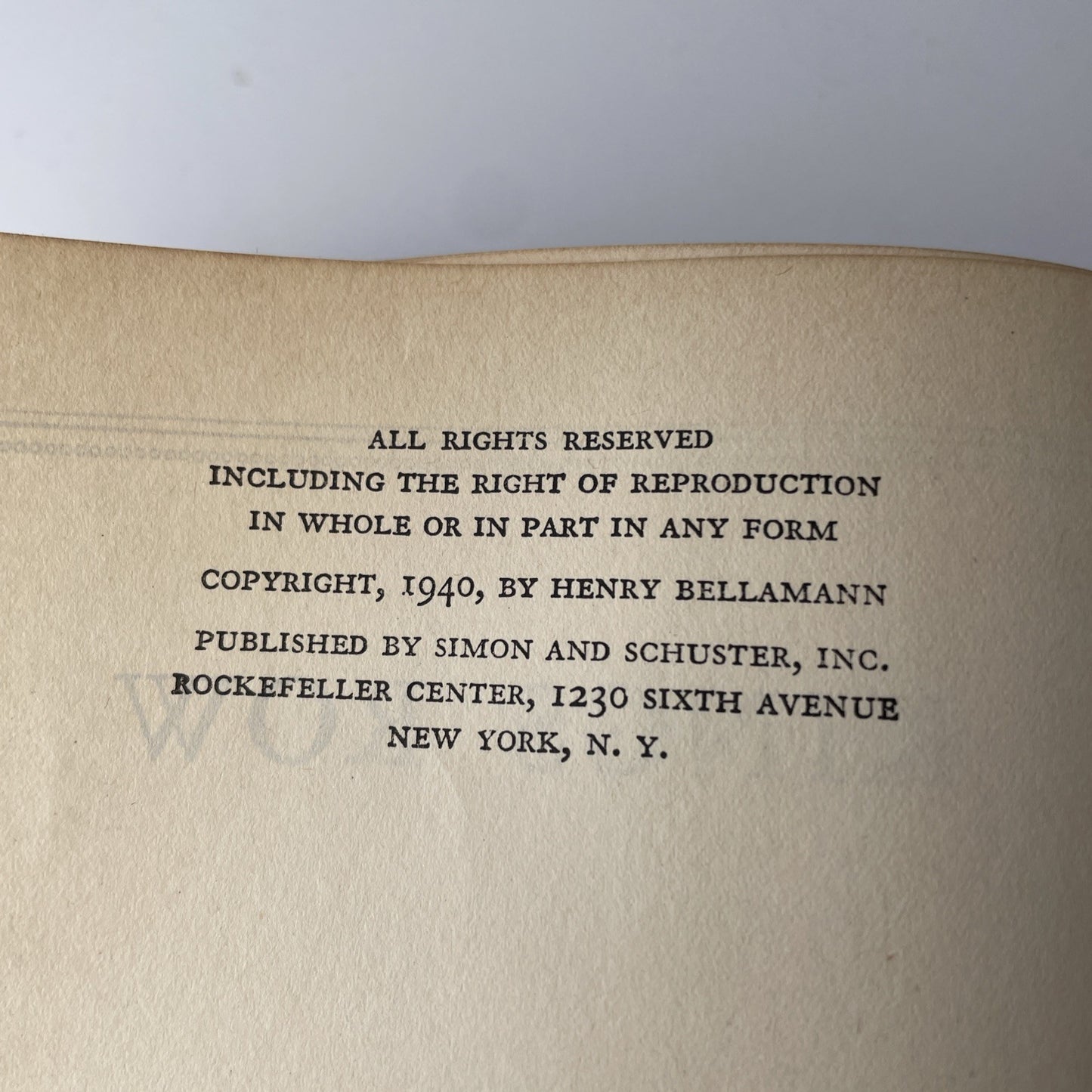 Vintage 40s Literature kings row henry bellamann 1940 Hardcover Book