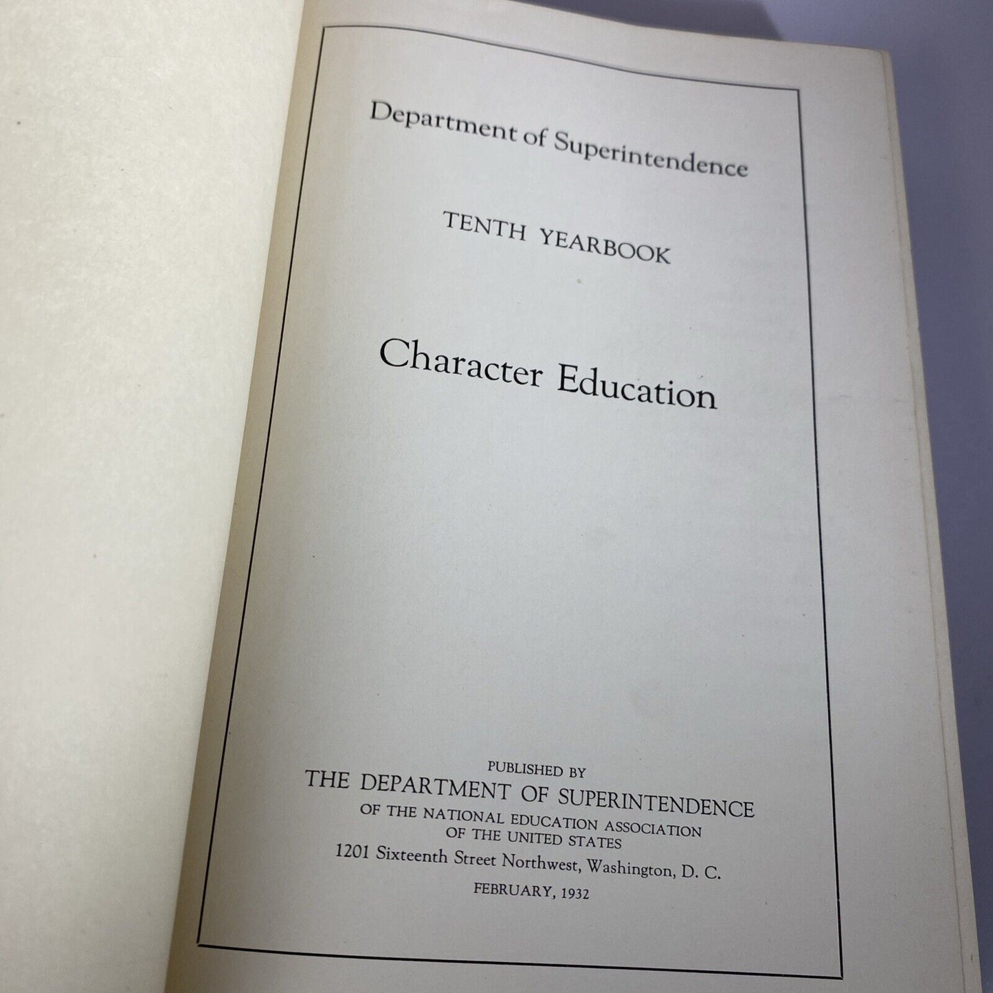 Antique The Department of Superintendence Tenth Yearbook 1932 Rare Antique Green