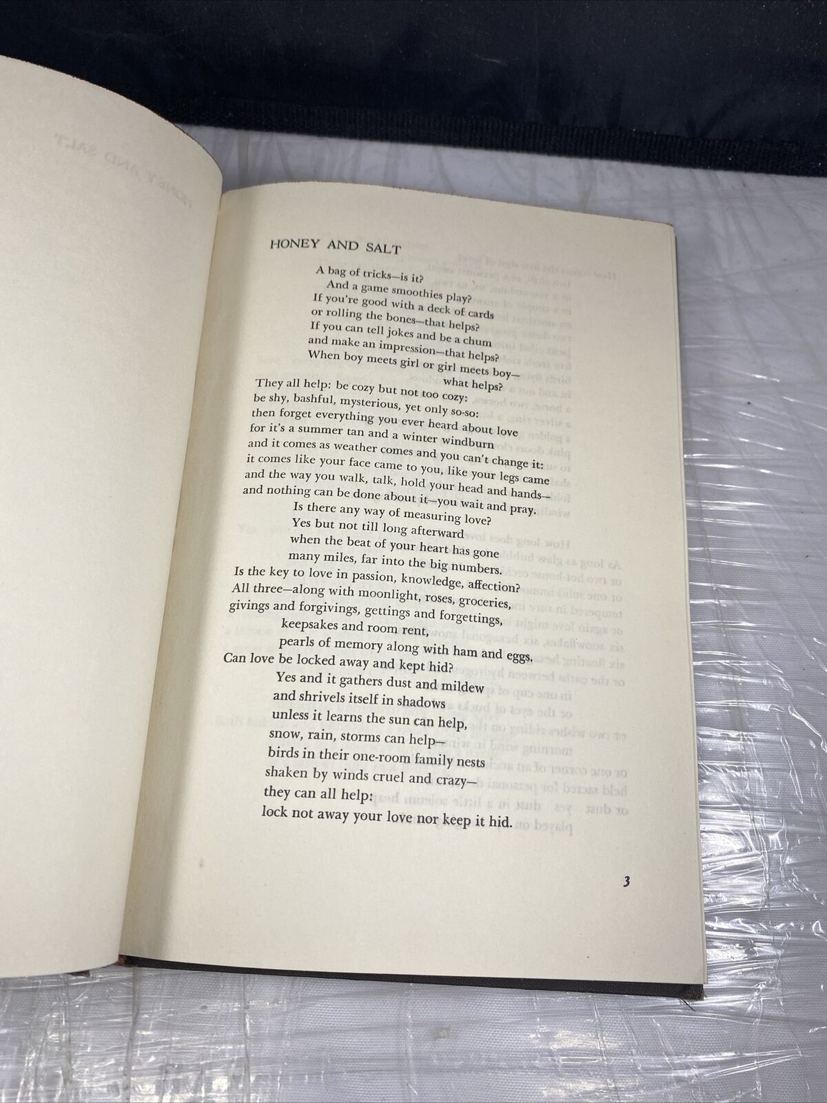 HONEY AND SALT ~ Carl Sandburg HC/DJ 1963 10th Printing POETRY Vintage