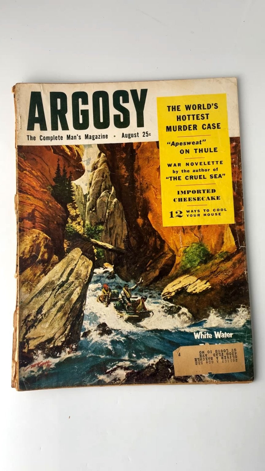 Argosy August 1954 Complete Man's Magazine Illustrated Murder Case