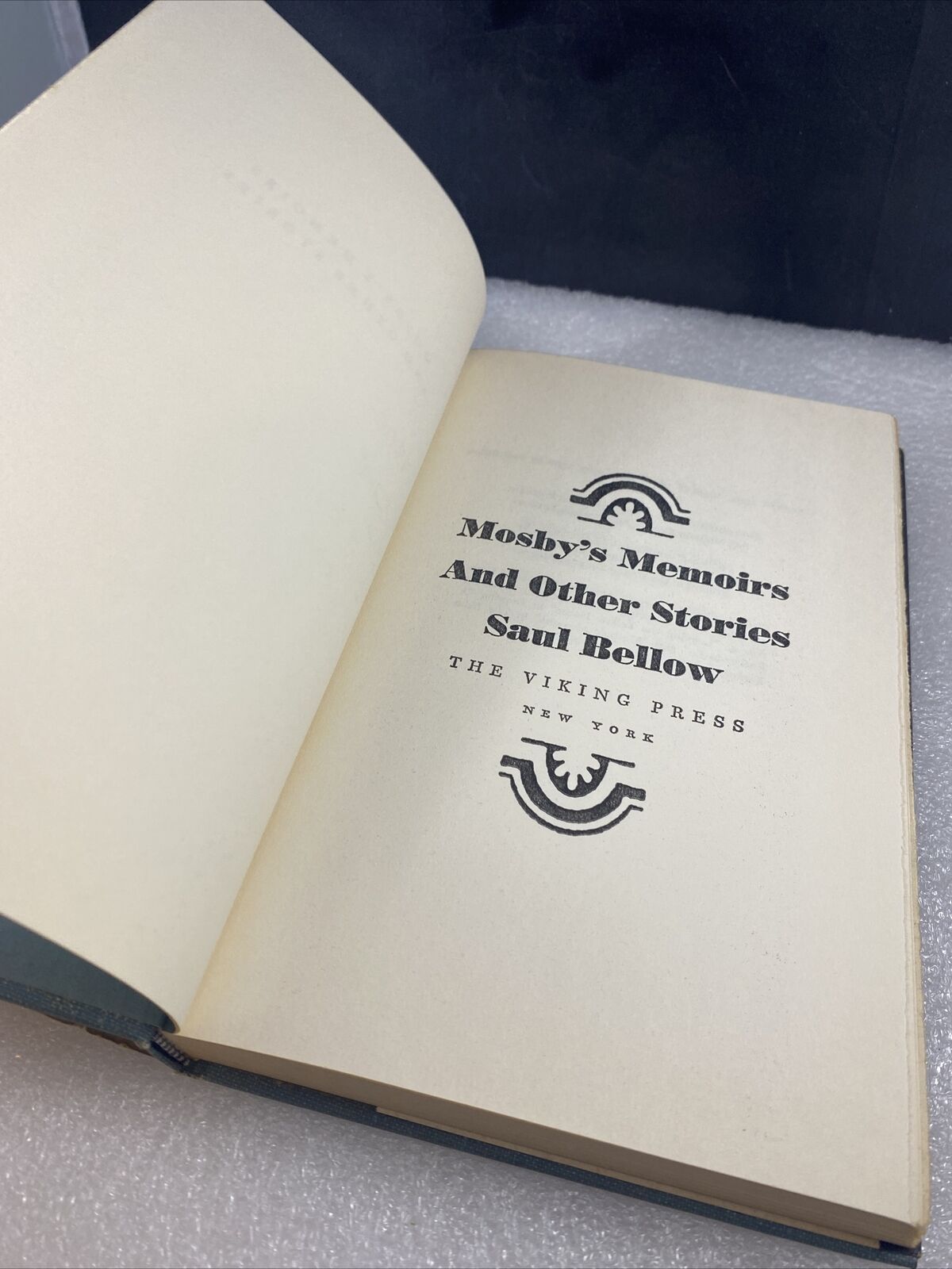 Mosby's Memoirs and Other Stories Hardcover Saul Bellow Book Club Edition Lit