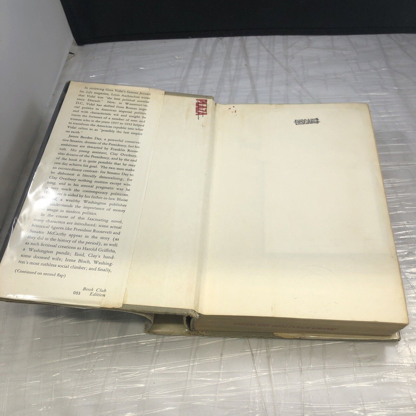 Washington, D.C. (Gore Vidal - 1968) (ID:94829) Ex Library Book Club Edition.