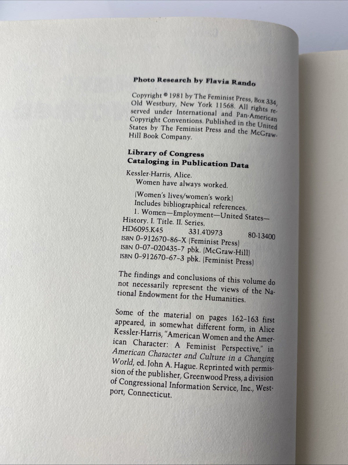 Rare Vintage Women Have Always Worked , A historical Overview by Alice Kessler