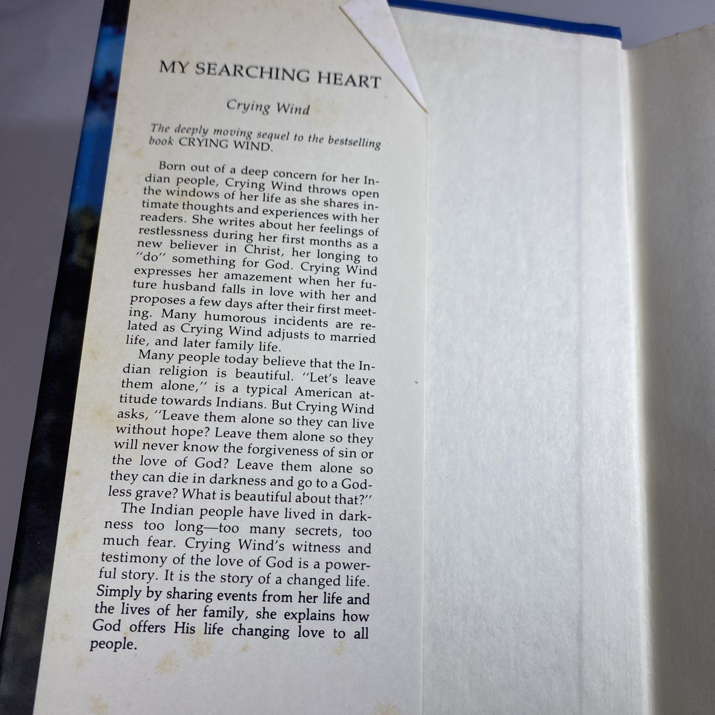 Native American Memoir Biography My Searching Heart - Crying Wind (Hardcover)